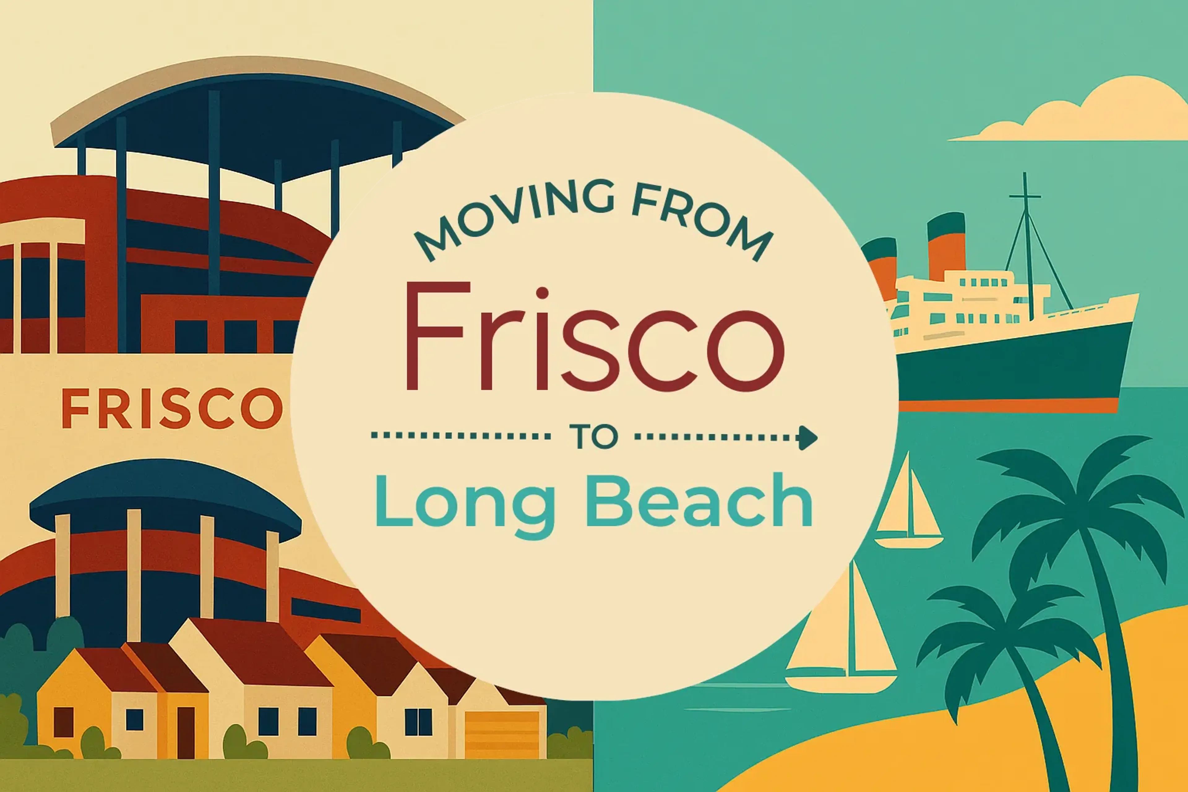 Side-by-side comparison of Frisco to Long Beach moving companies