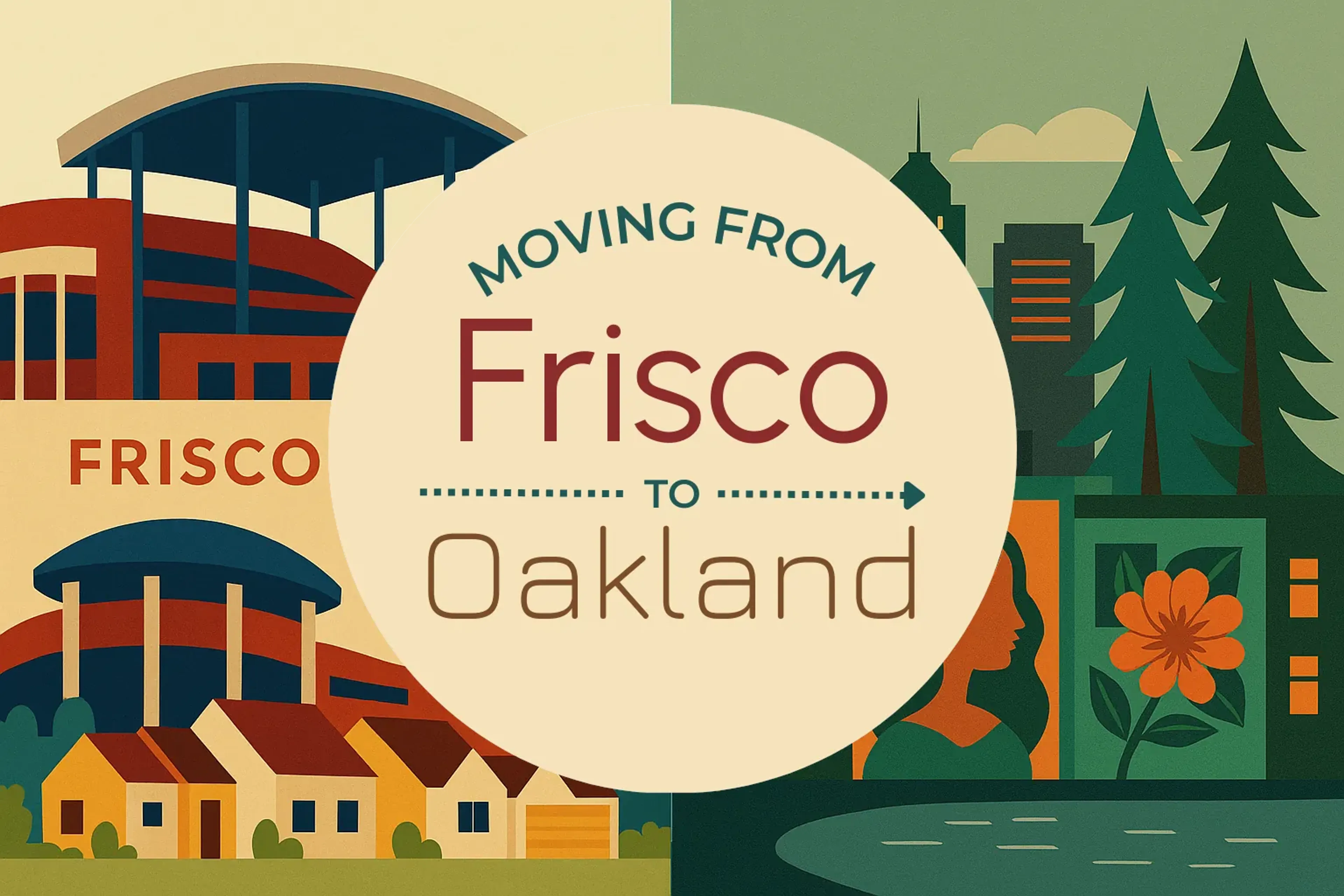 Side-by-side comparison of Frisco to Oakland moving companies