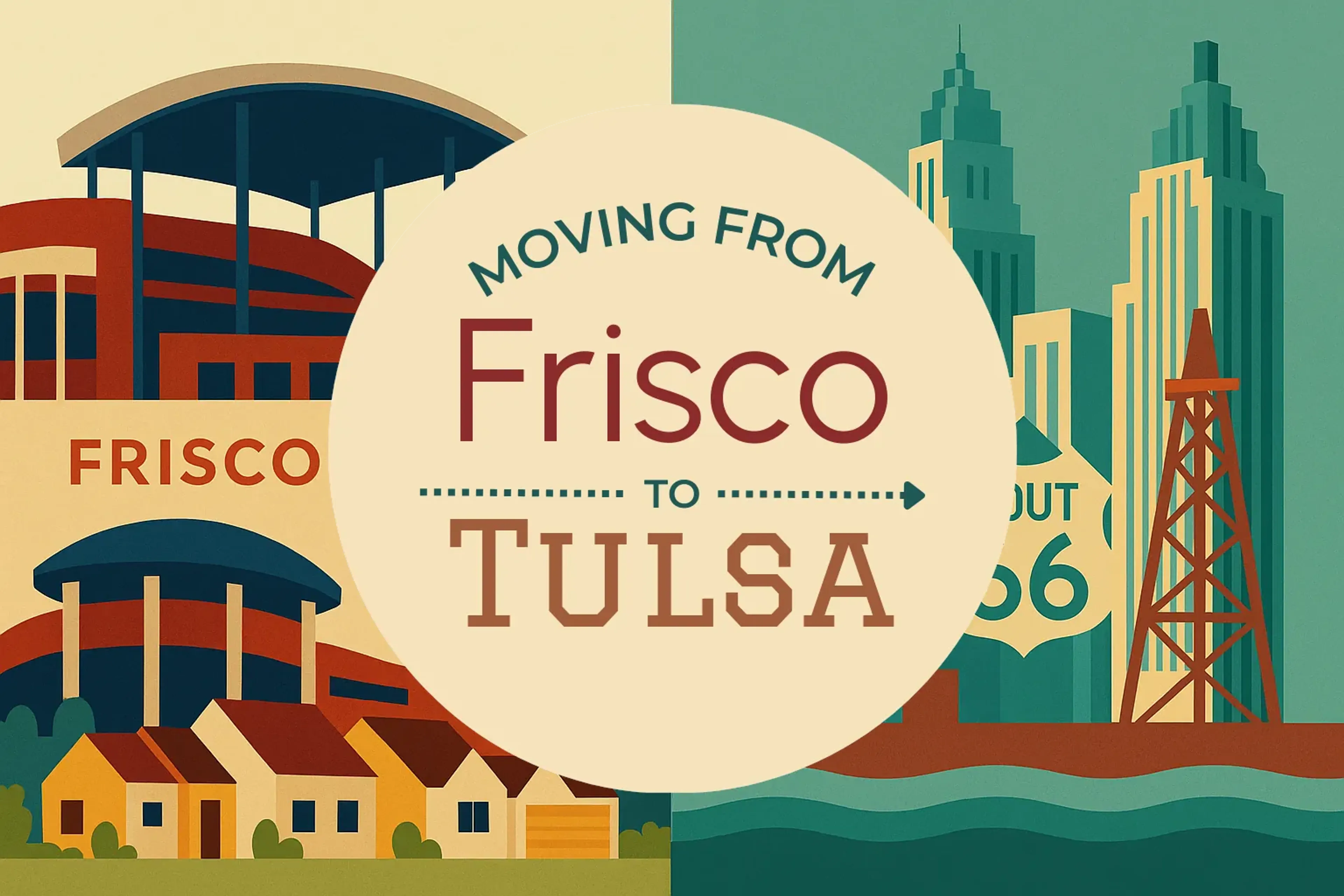 Side-by-side comparison of Frisco to Tulsa moving companies