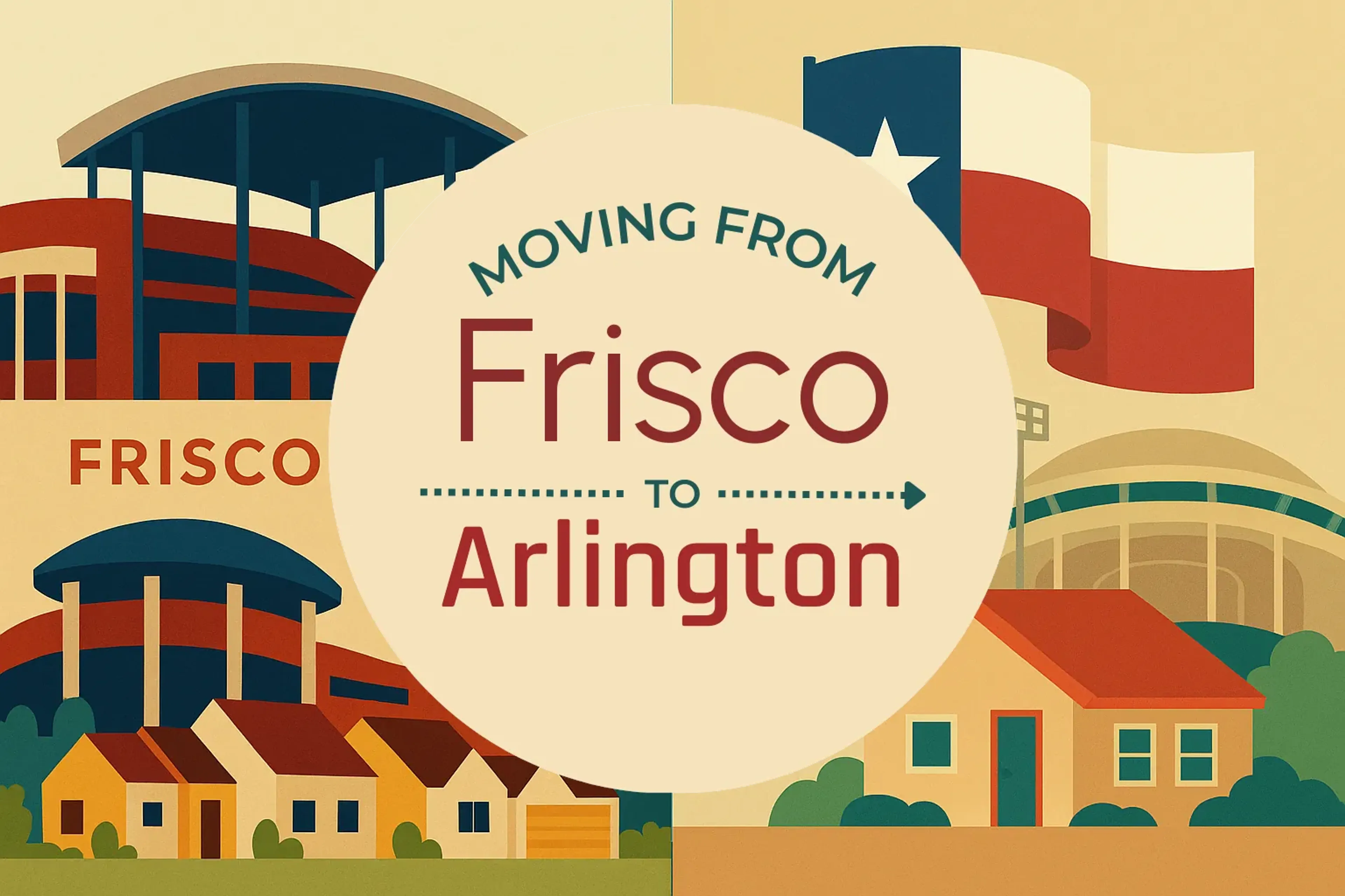 Side-by-side comparison of Frisco to Arlington moving companies