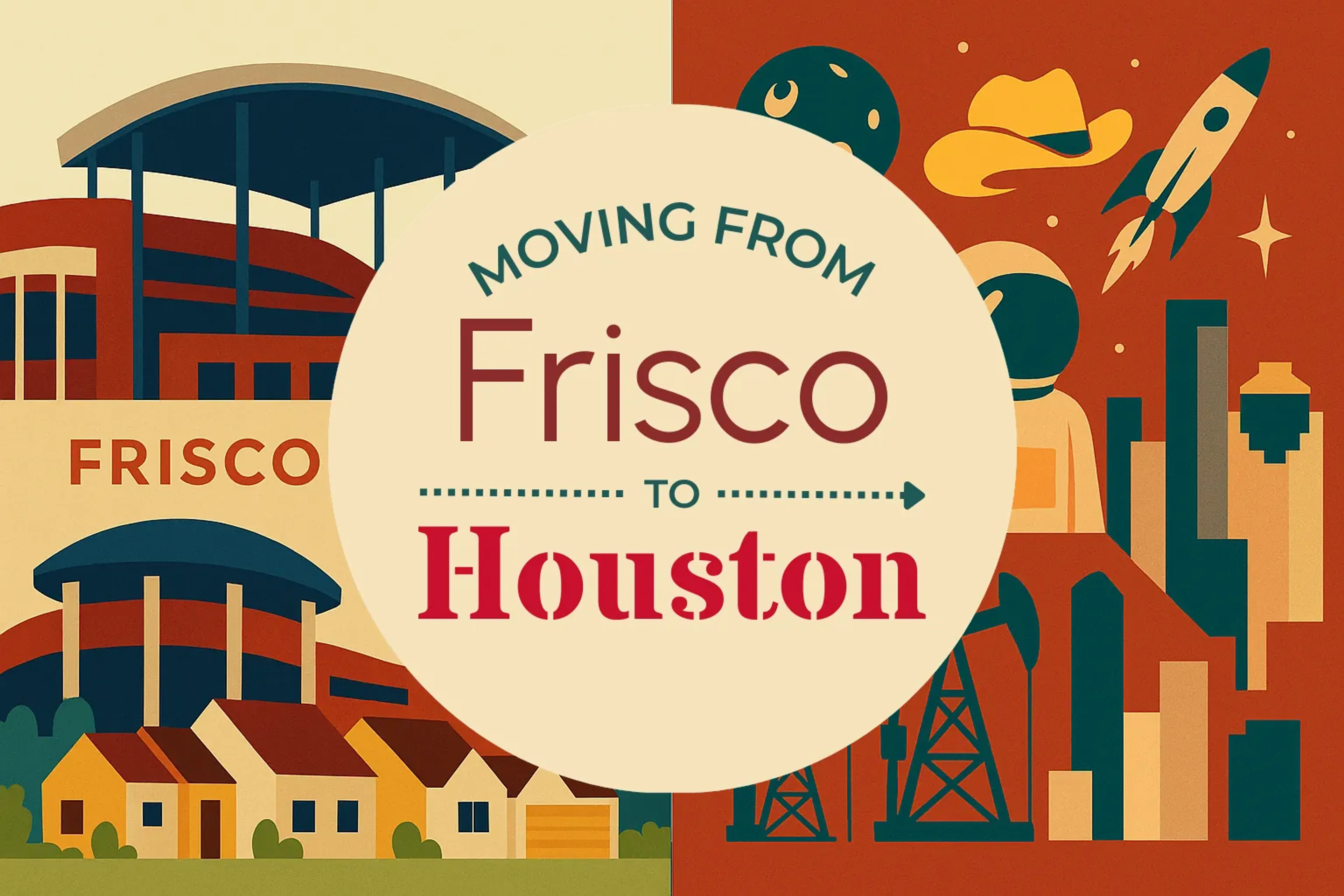 Side-by-side comparison of Frisco to Houston moving companies