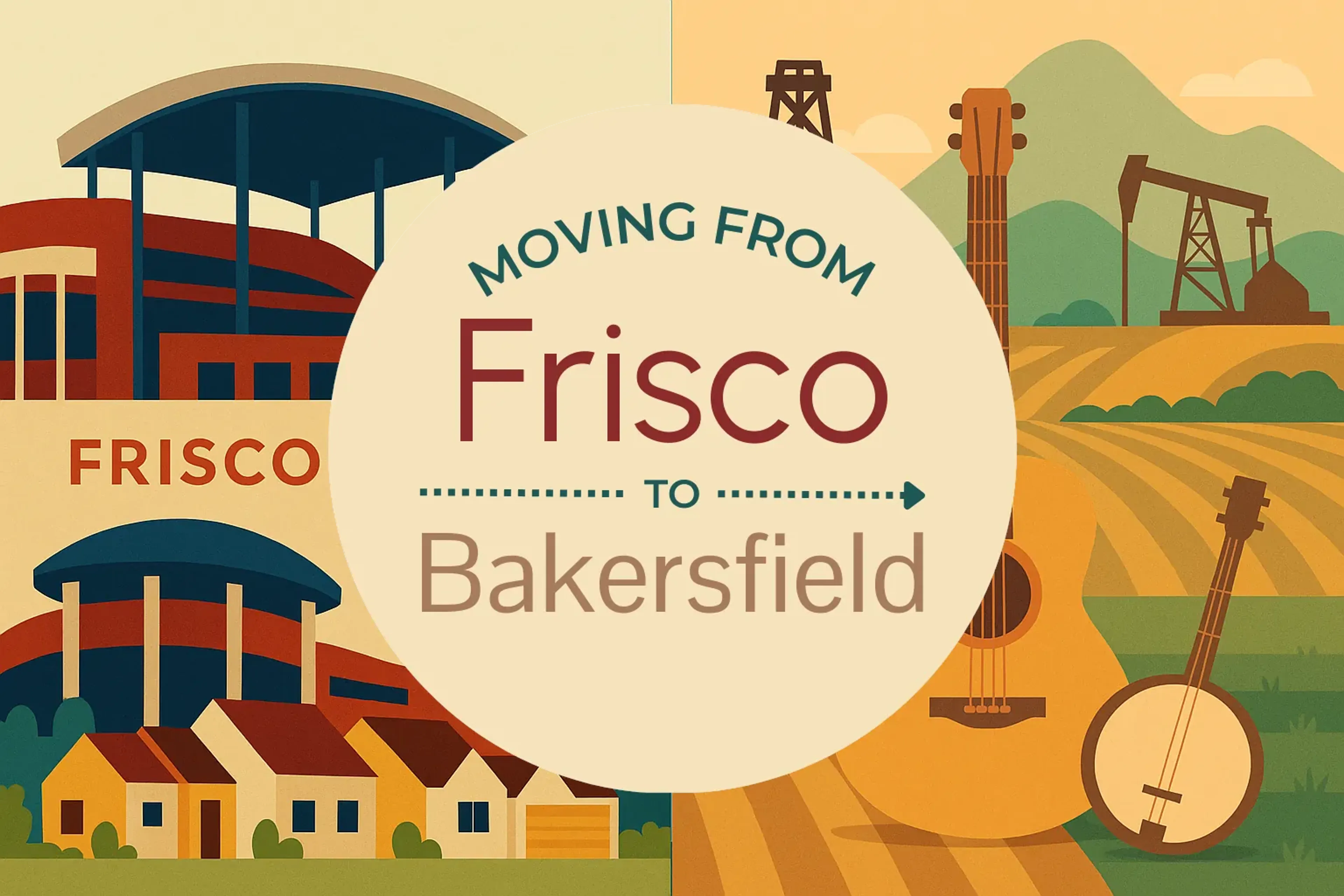 Side-by-side comparison of Frisco to Bakersfield moving companies
