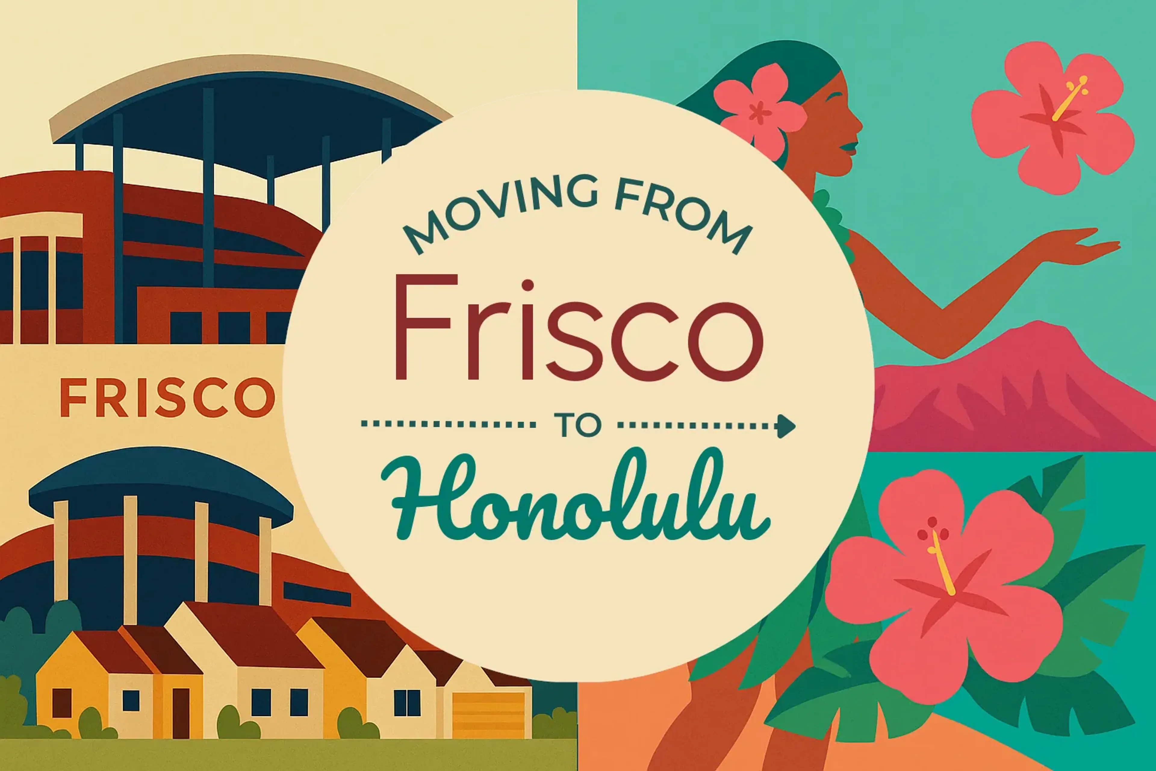 Side-by-side comparison of Frisco to Honolulu moving companies