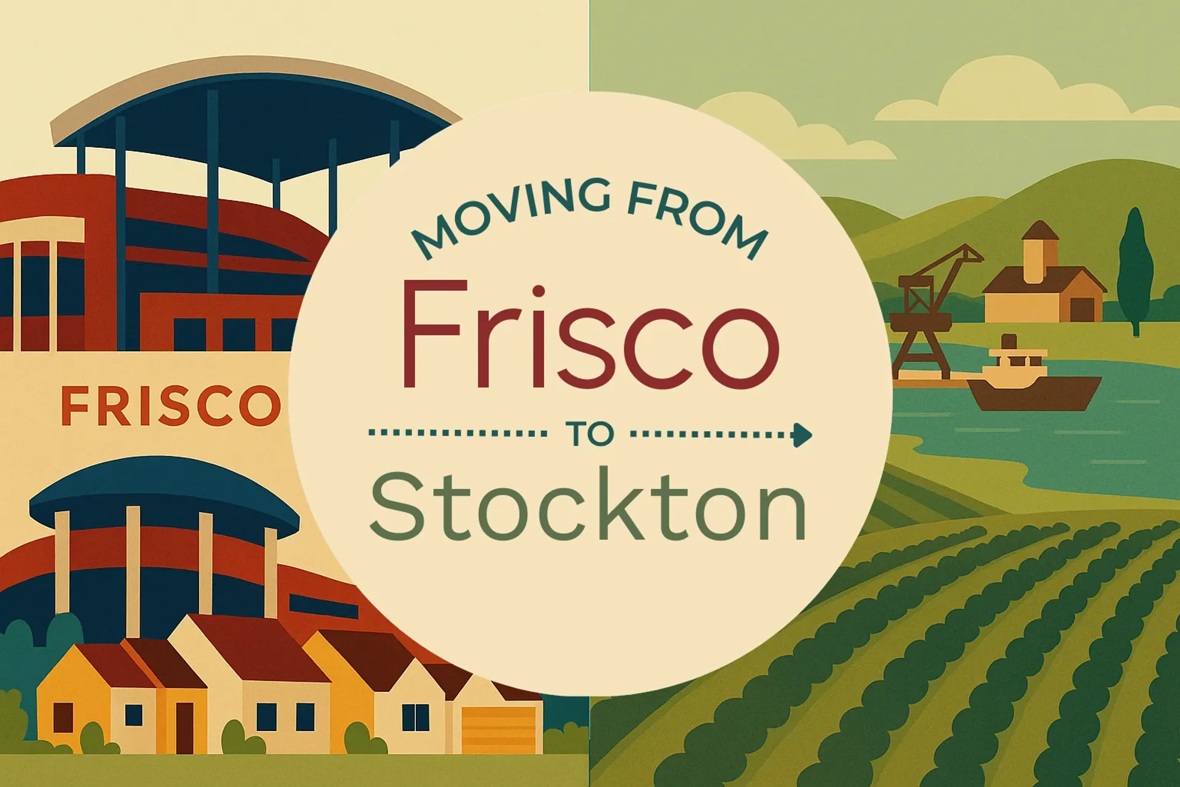 Side-by-side comparison of Frisco to Stockton moving companies