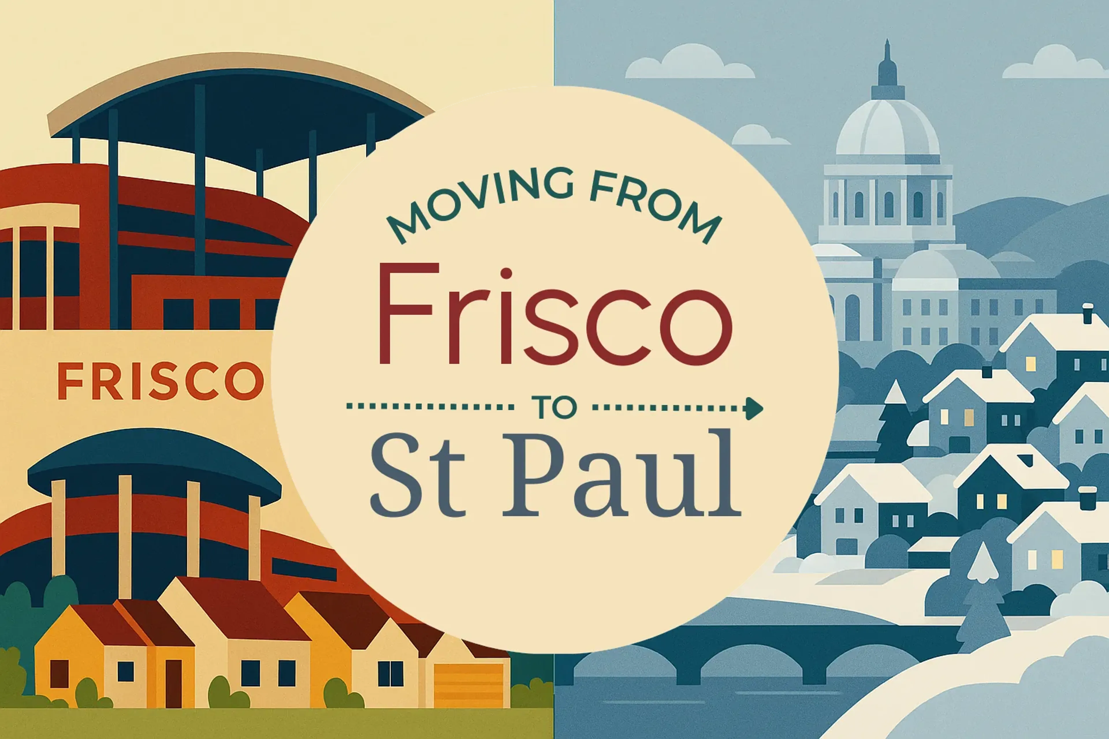 Side-by-side comparison of Frisco to St. Paul moving companies