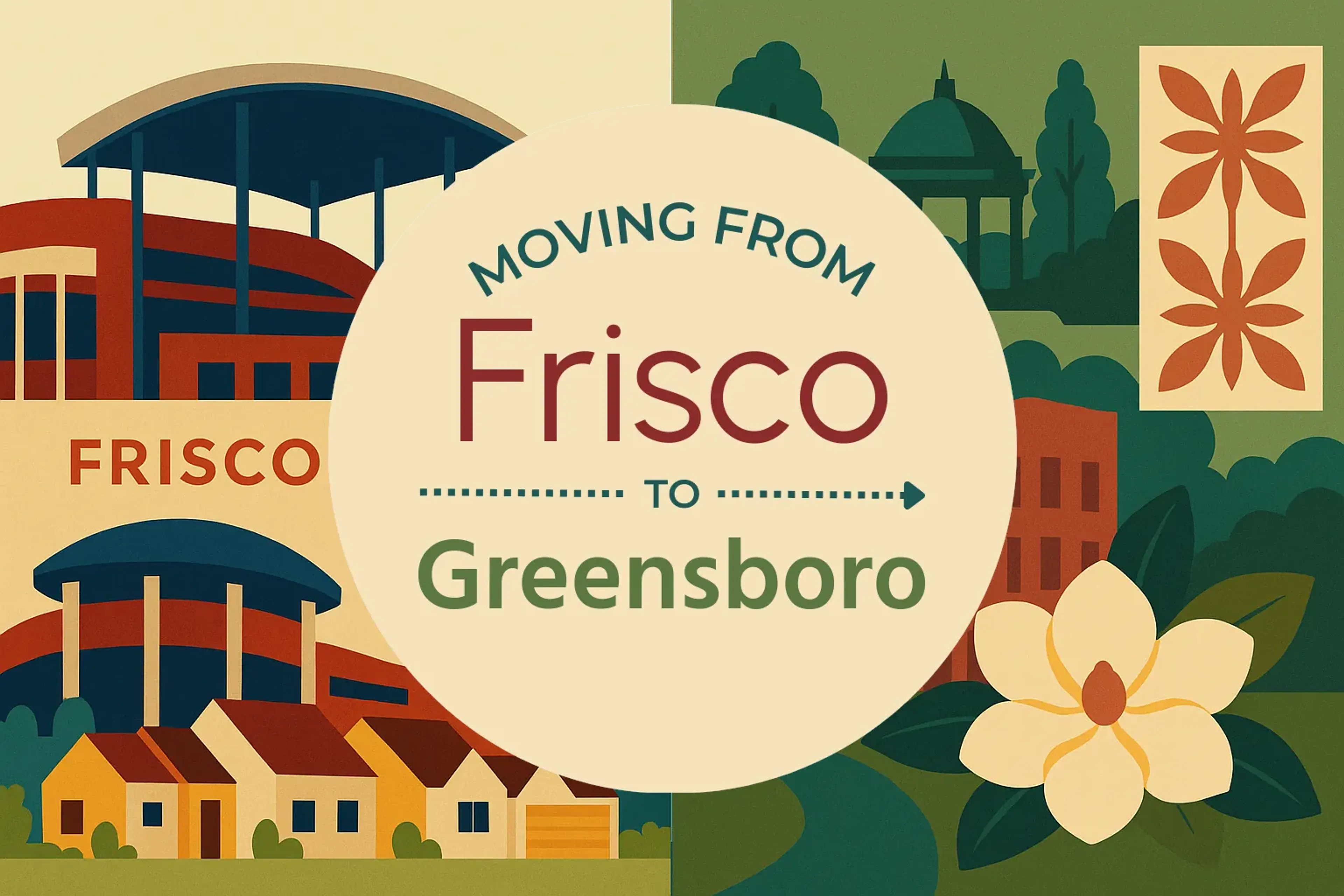 Side-by-side comparison of Frisco to Greensboro moving companies