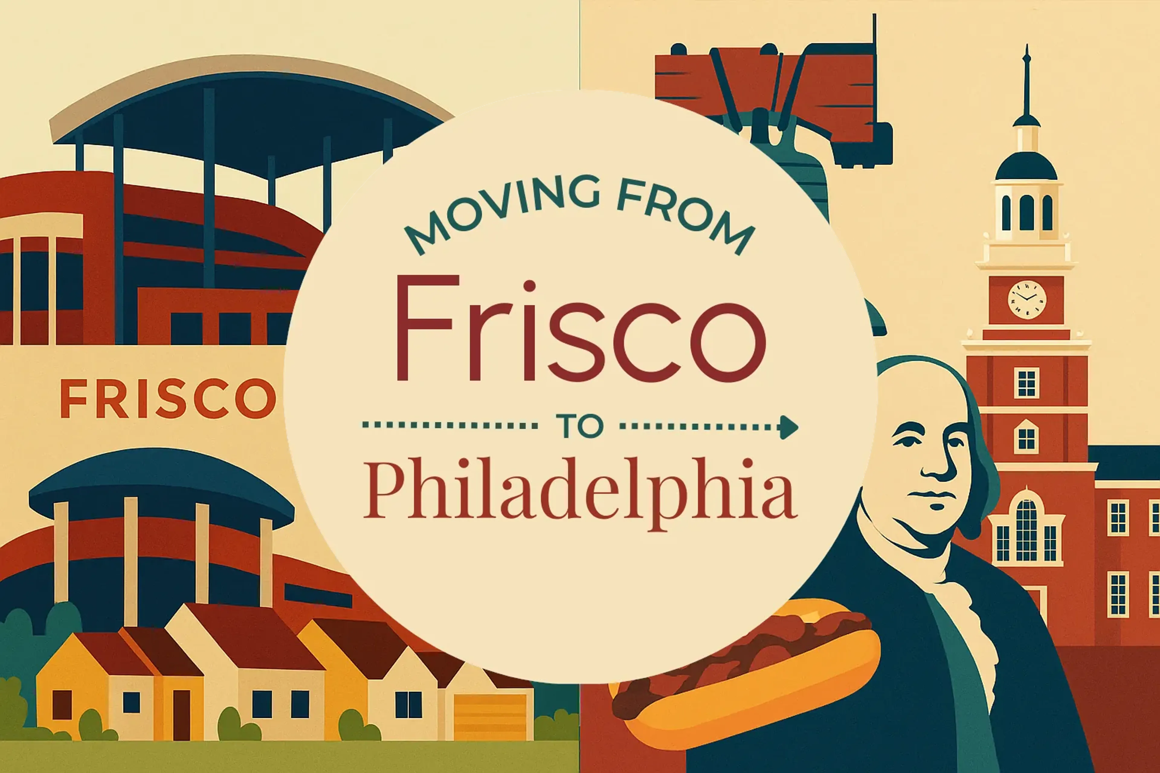 Side-by-side comparison of Frisco to Philadelphia moving companies