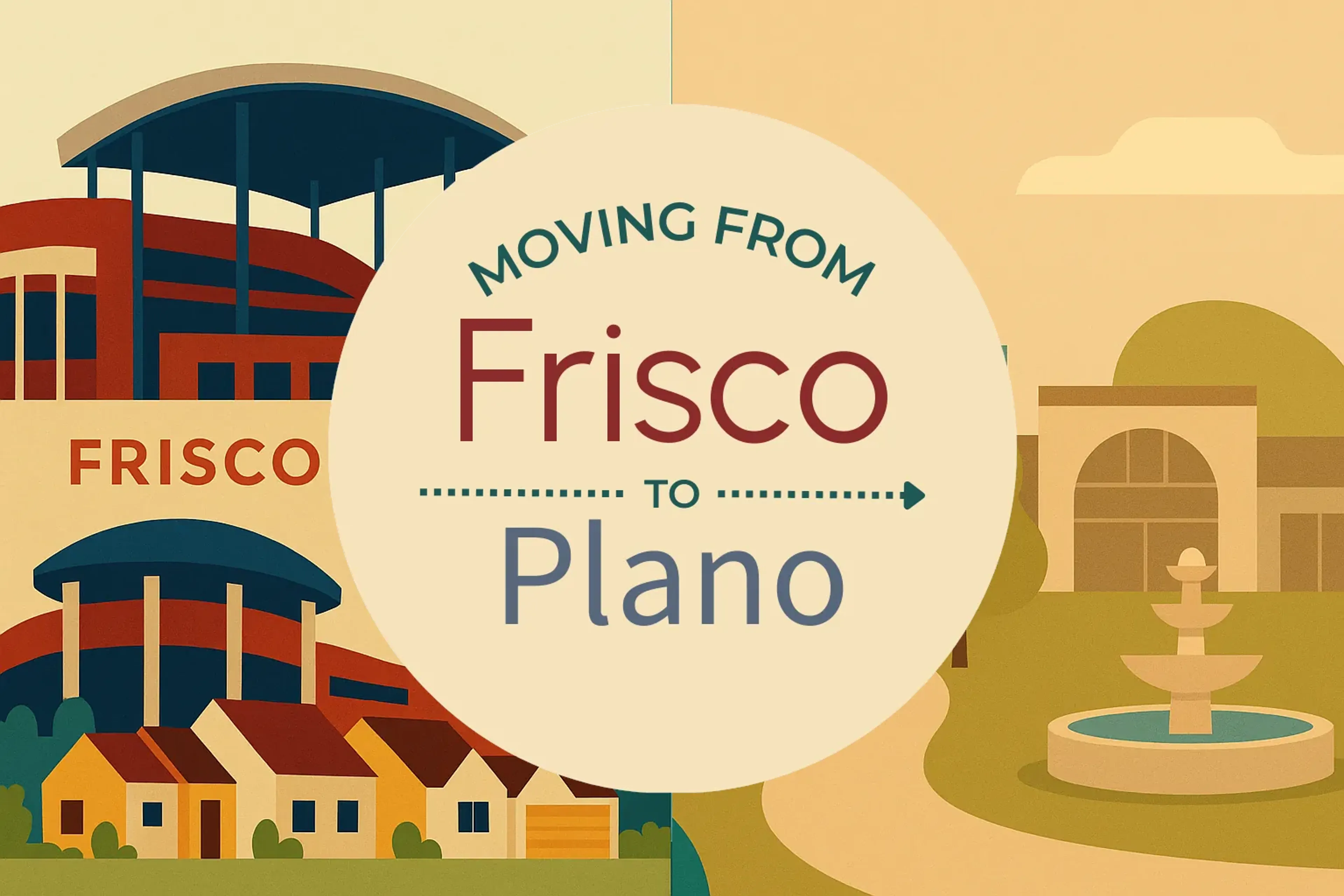 Side-by-side comparison of Frisco to Plano moving companies