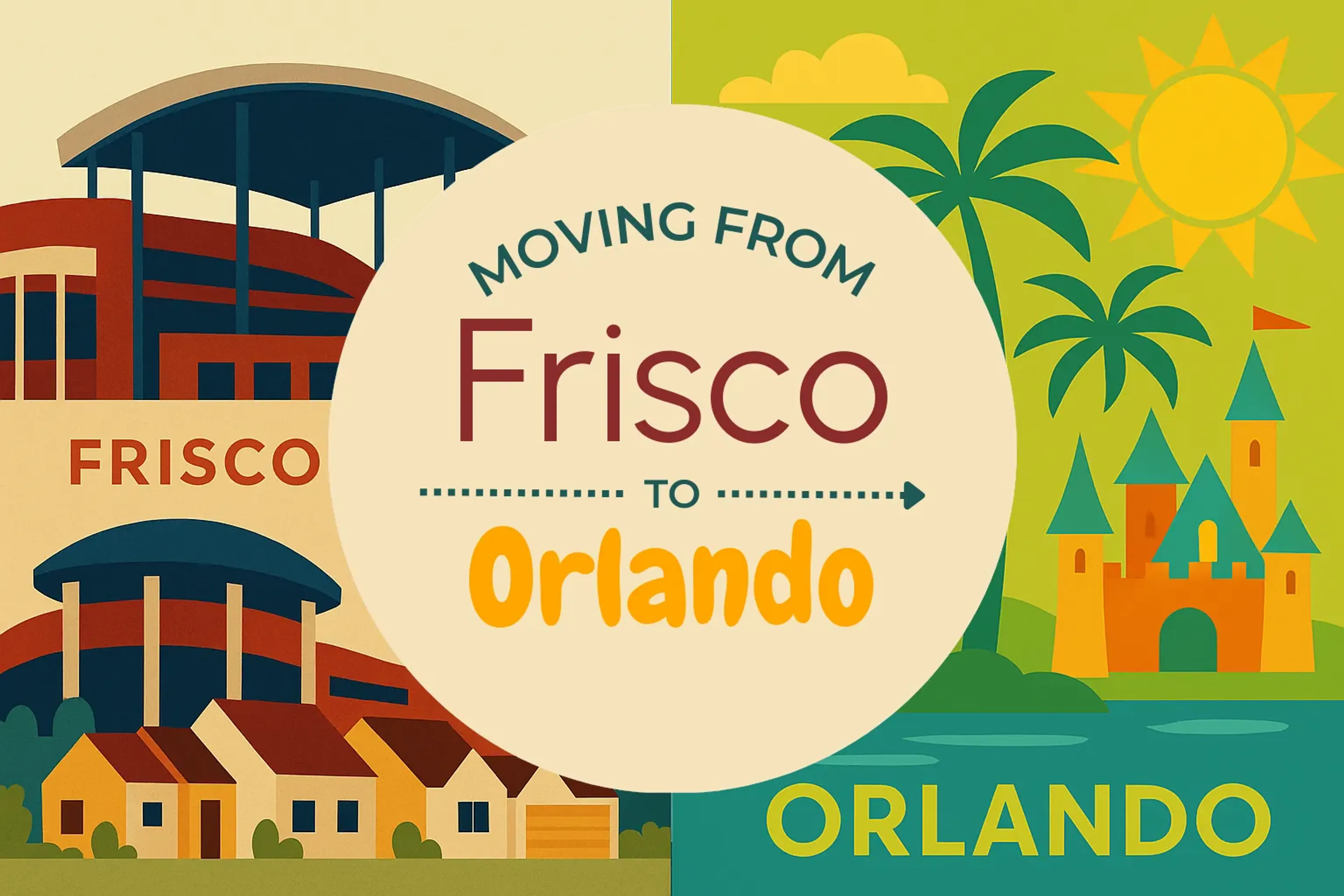 Side-by-side comparison of Frisco to Orlando moving companies