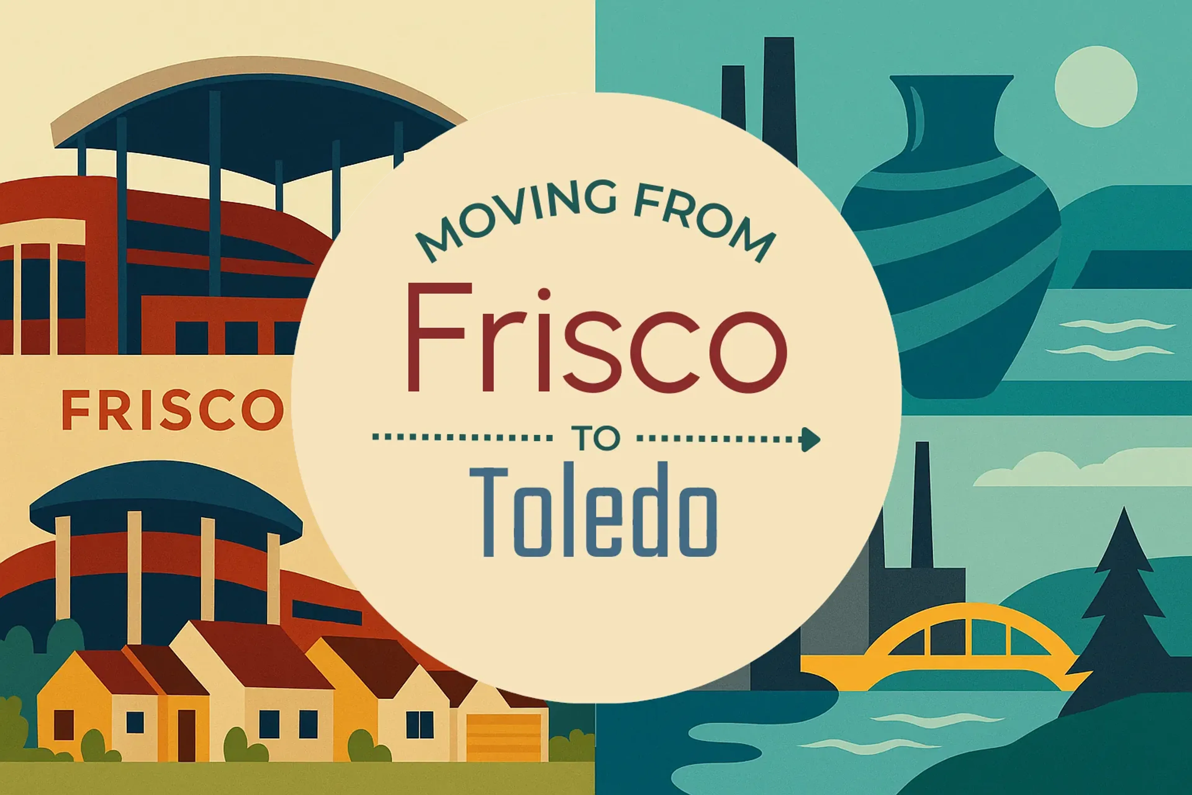 Side-by-side comparison of Frisco to Toledo moving companies