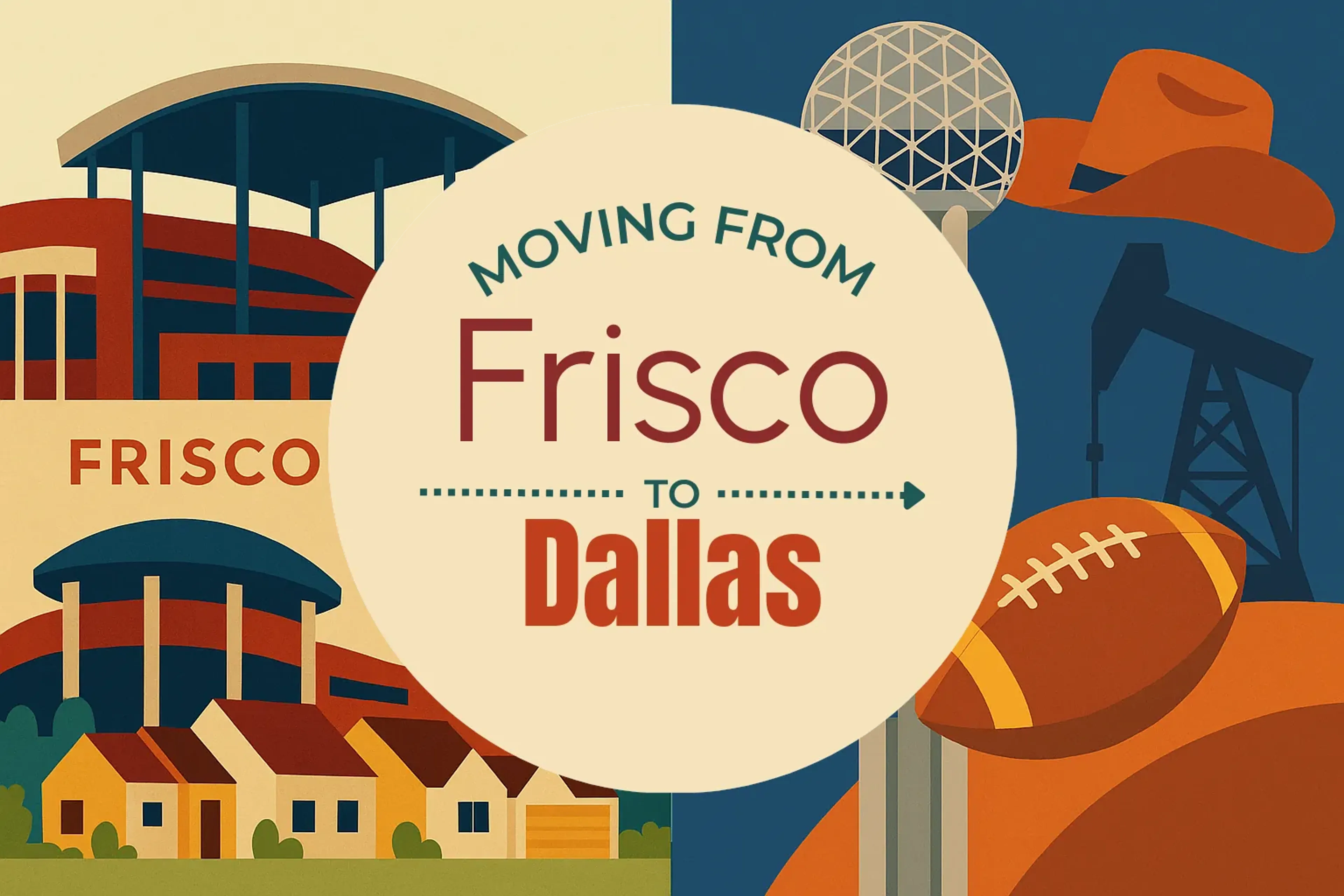 Side-by-side comparison of Frisco to Dallas moving companies