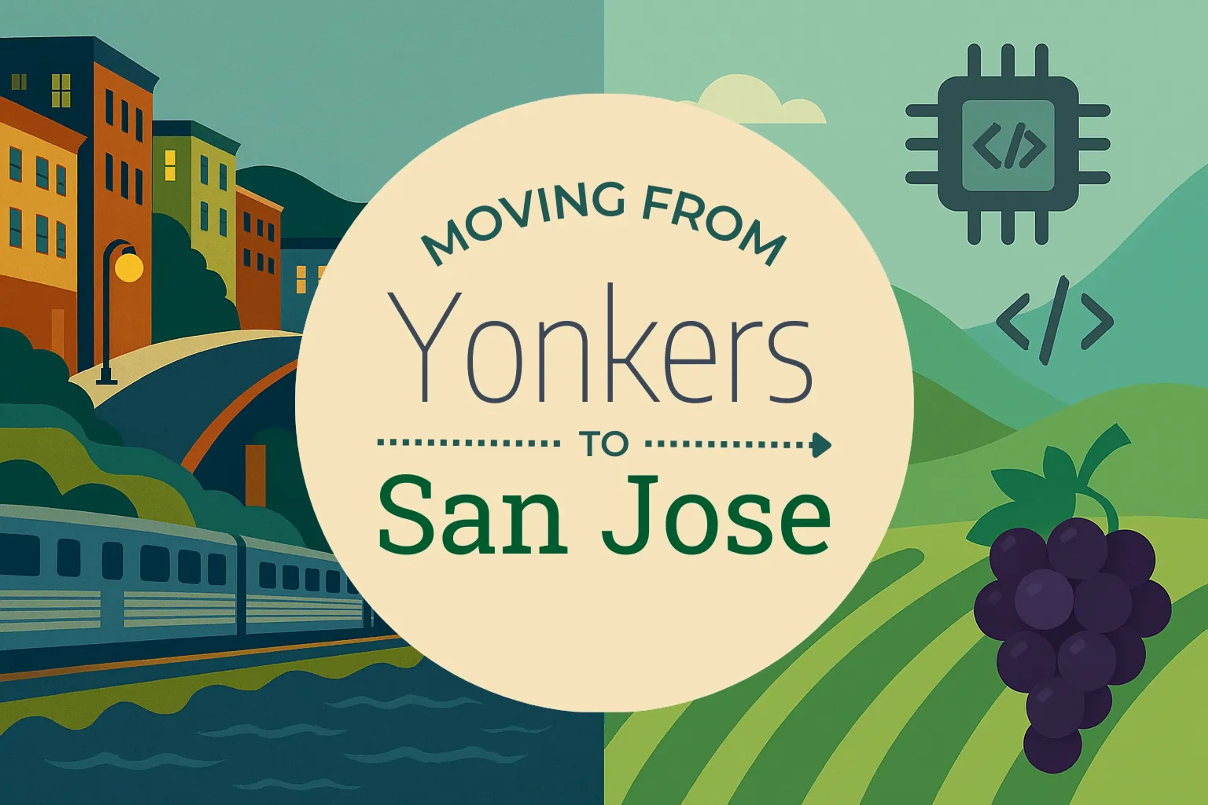 Side-by-side comparison of Yonkers to San Jose moving companies