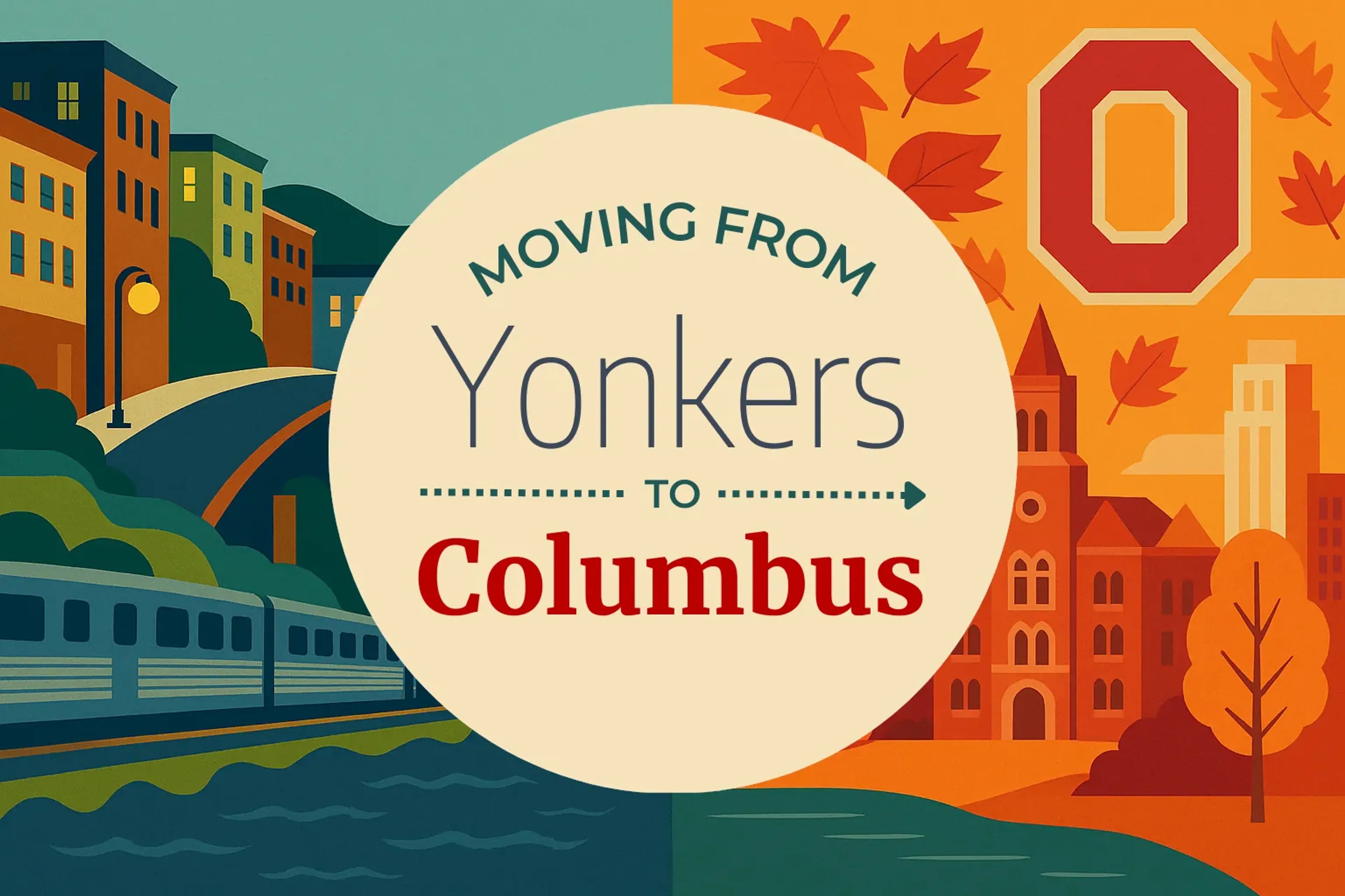 Side-by-side comparison of Yonkers to Columbus moving companies
