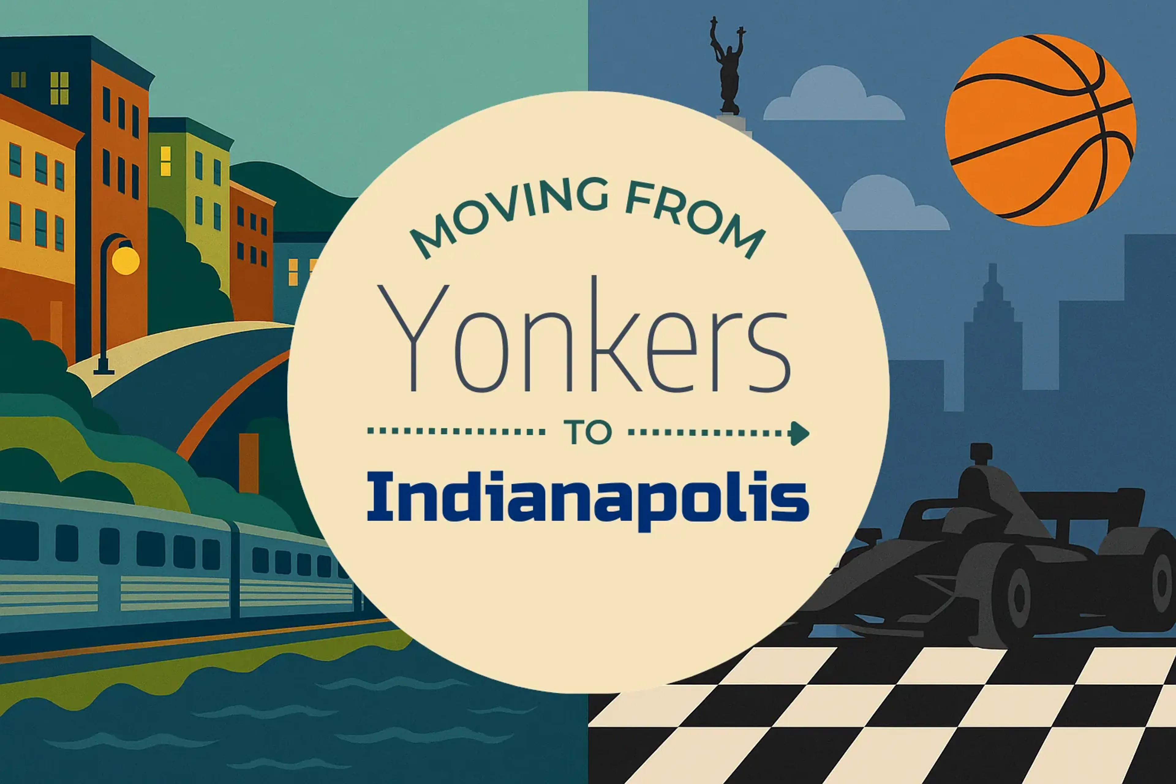 Side-by-side comparison of Yonkers to Indianapolis moving companies