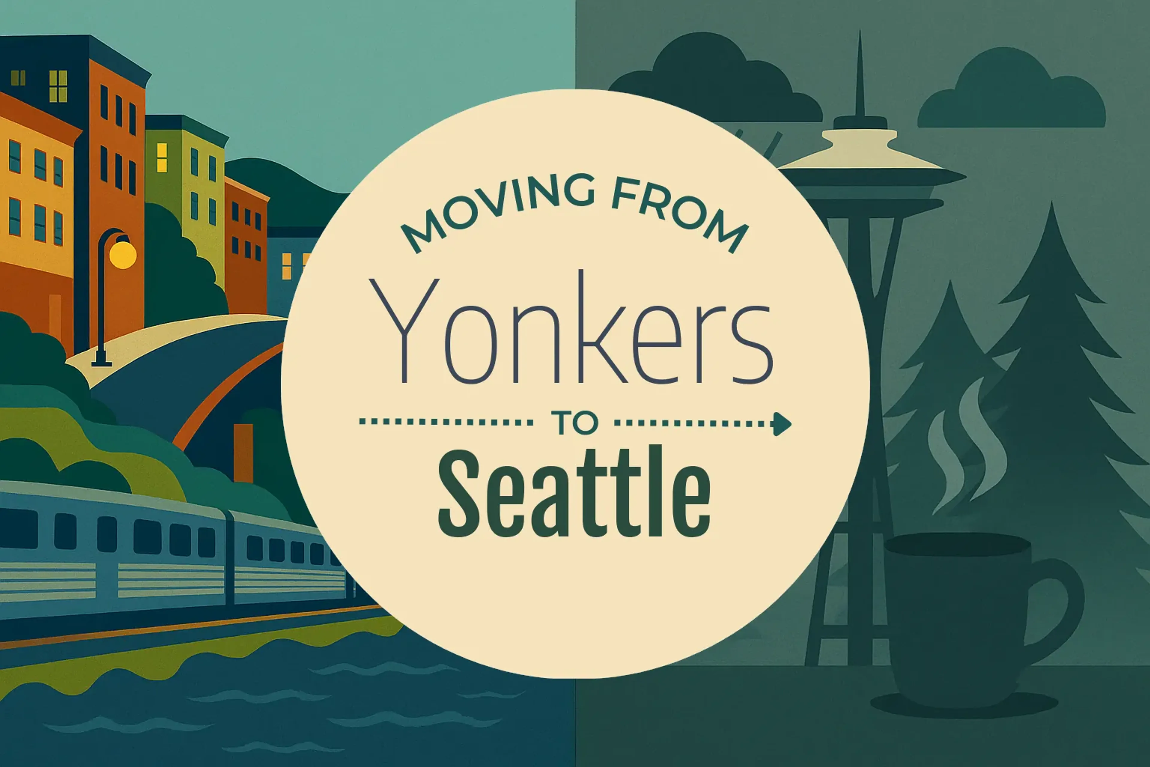 Side-by-side comparison of Yonkers to Seattle moving companies