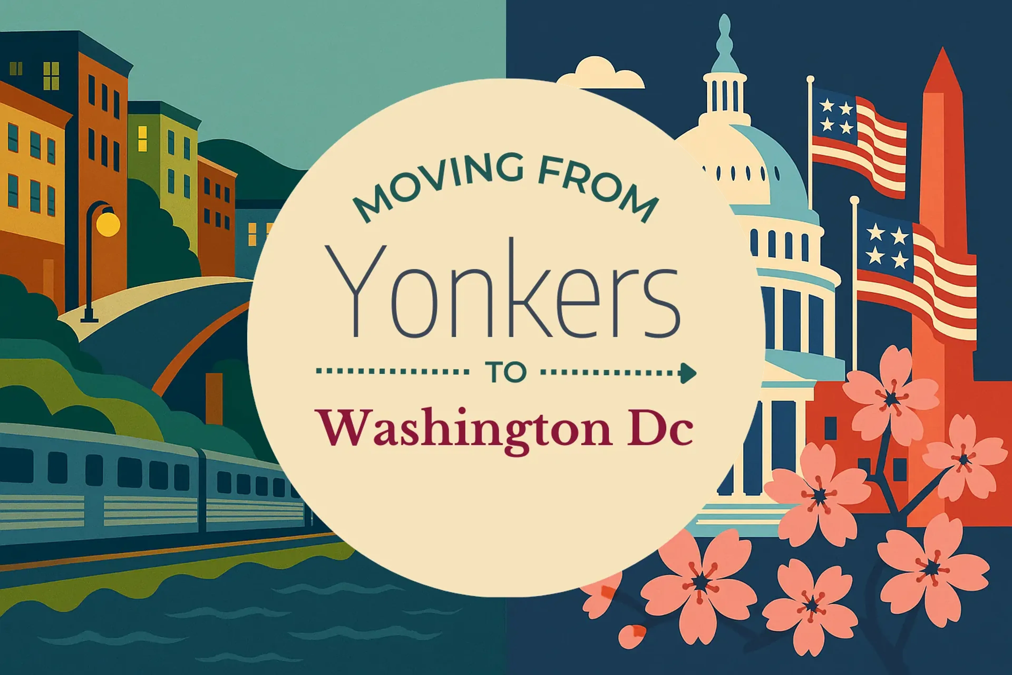 Side-by-side comparison of Yonkers to Washington DC moving companies