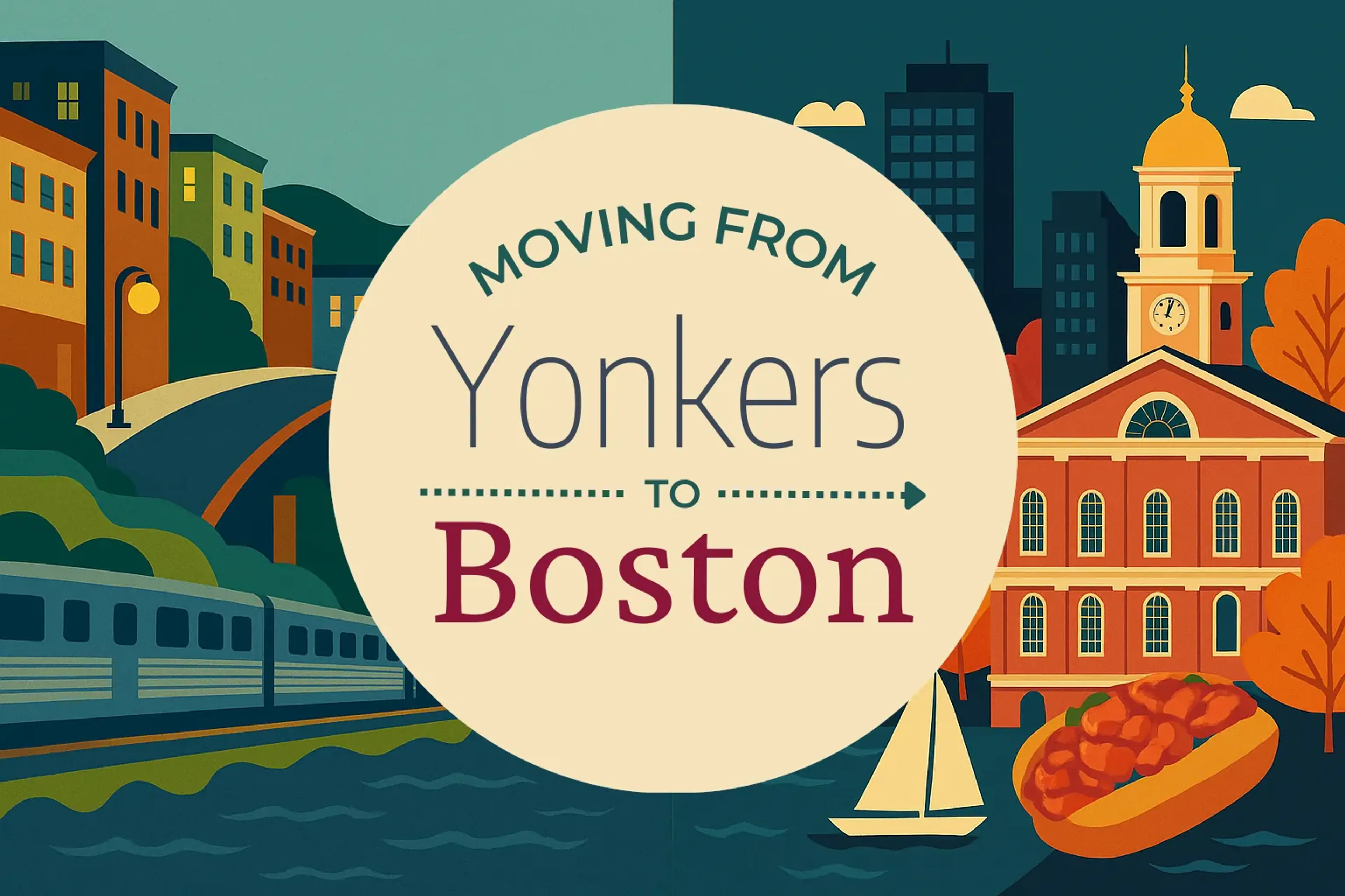 Side-by-side comparison of Yonkers to Boston moving companies