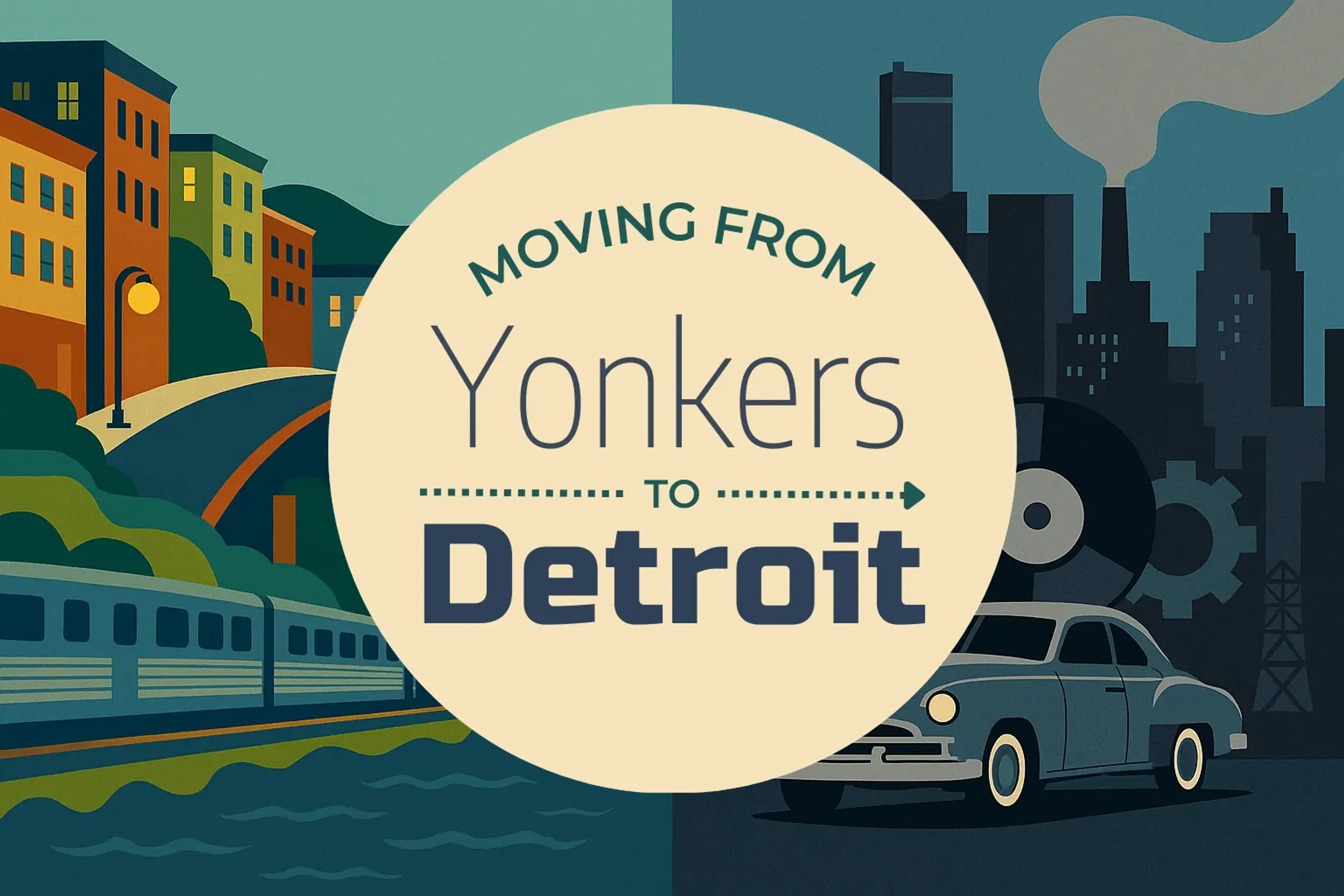 Side-by-side comparison of Yonkers to Detroit moving companies