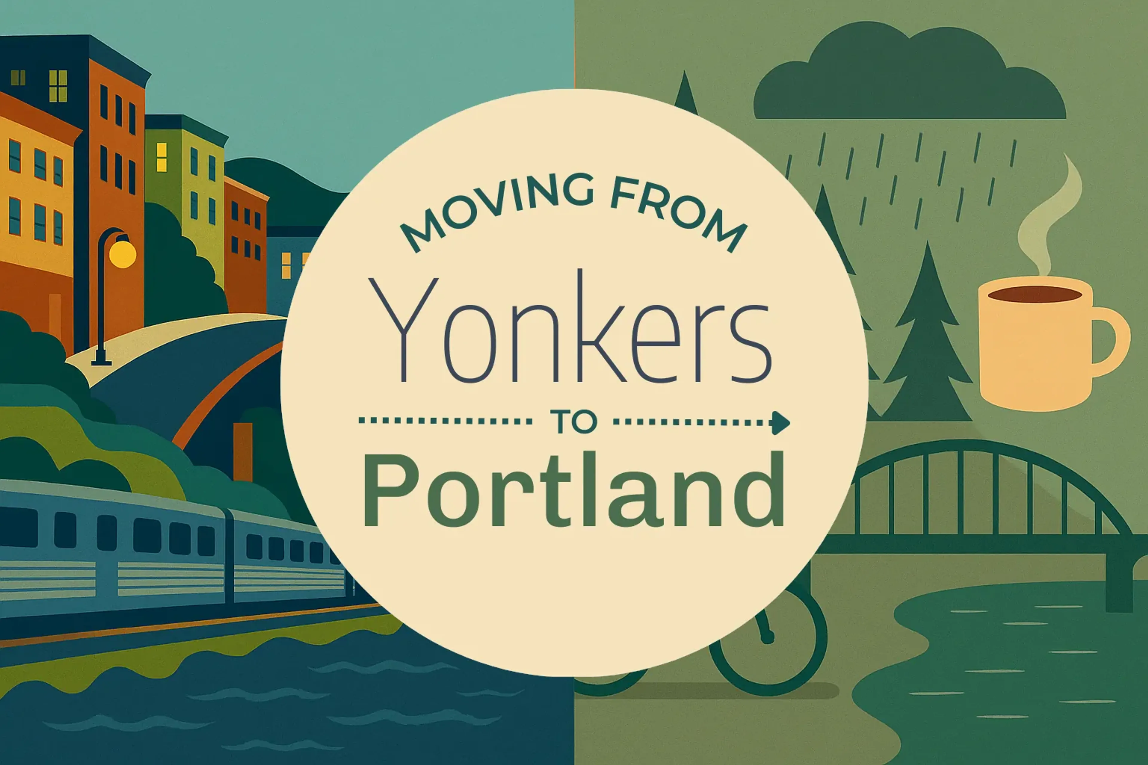 Side-by-side comparison of Yonkers to Portland moving companies