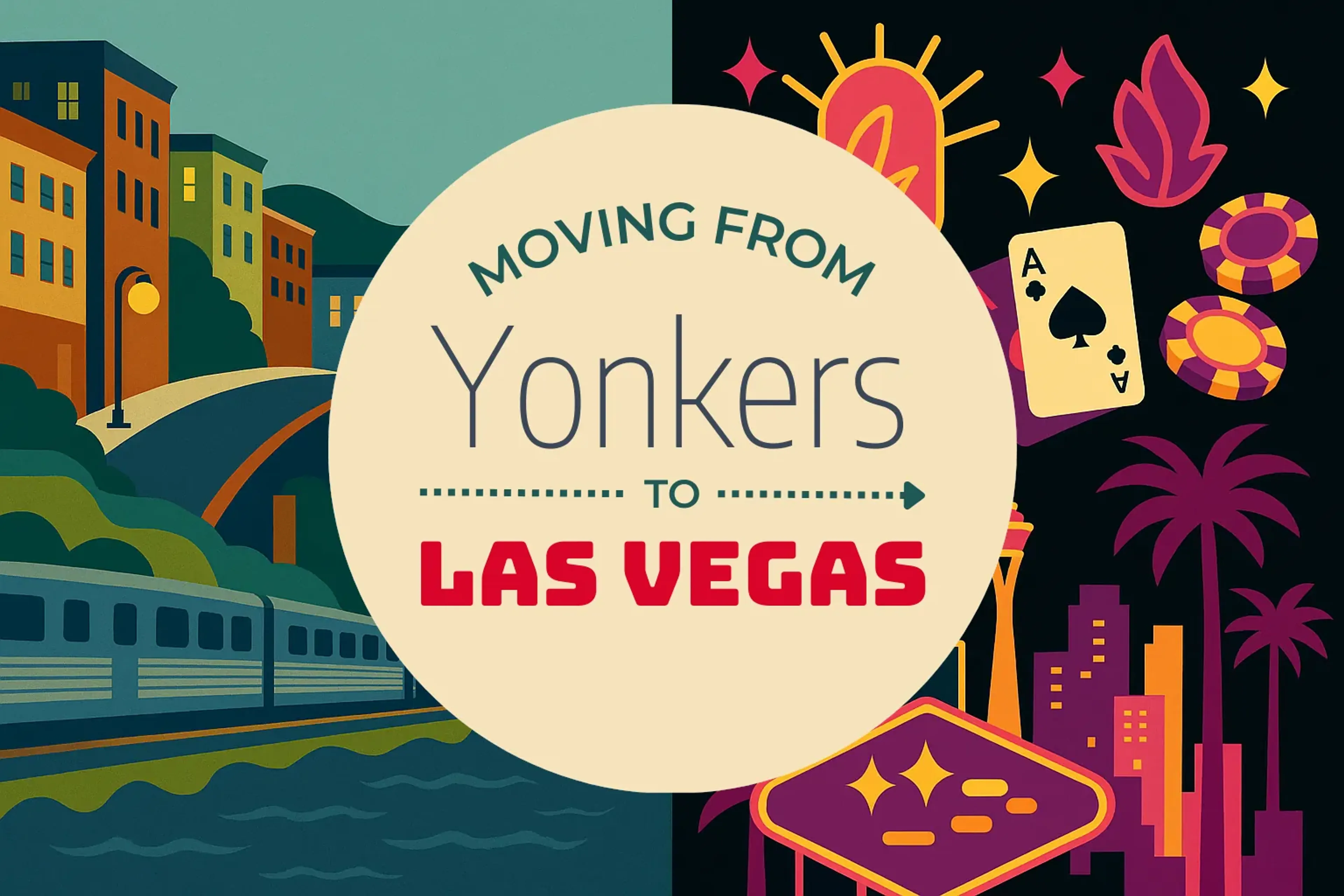 Side-by-side comparison of Yonkers to Las Vegas moving companies
