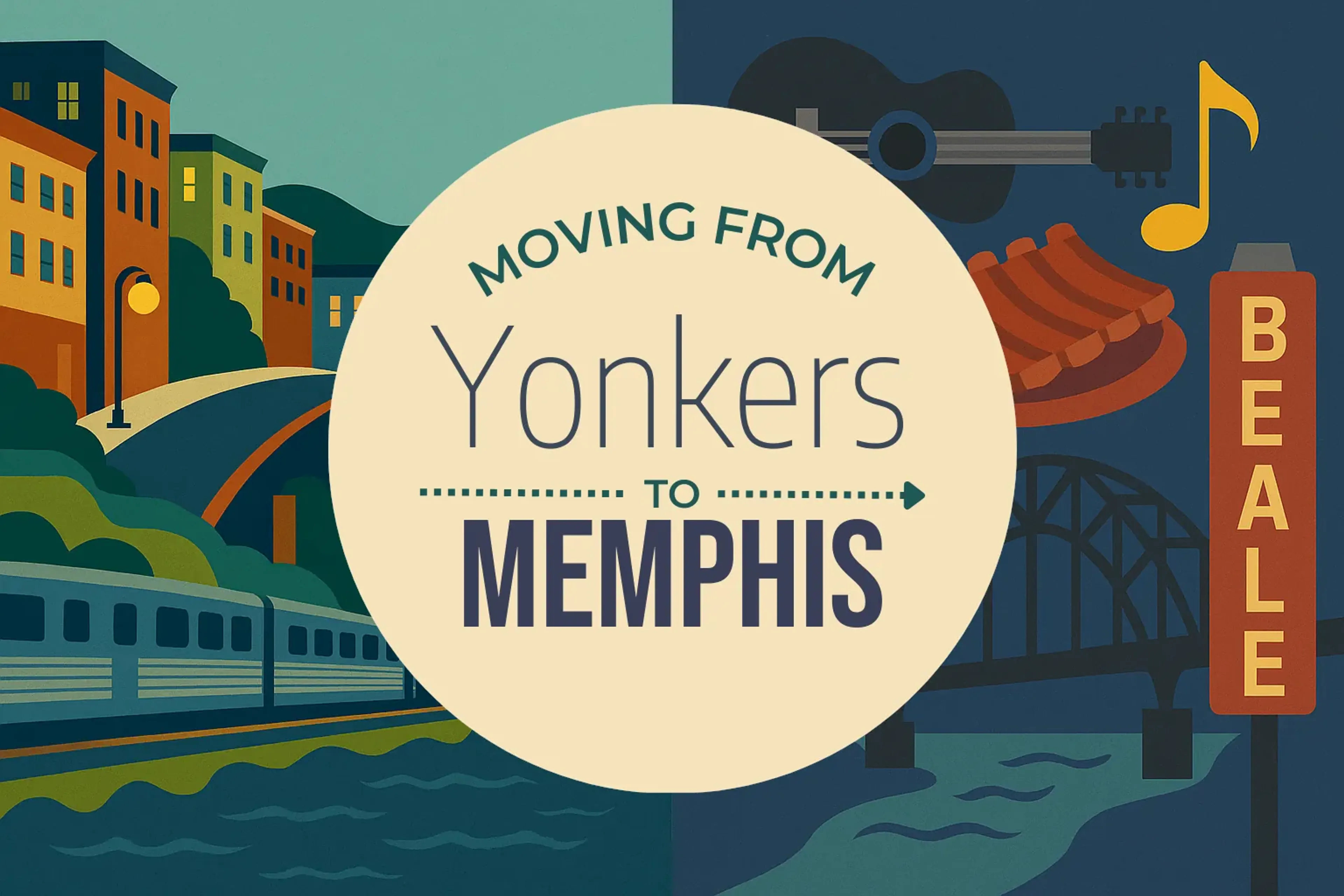 Side-by-side comparison of Yonkers to Memphis moving companies