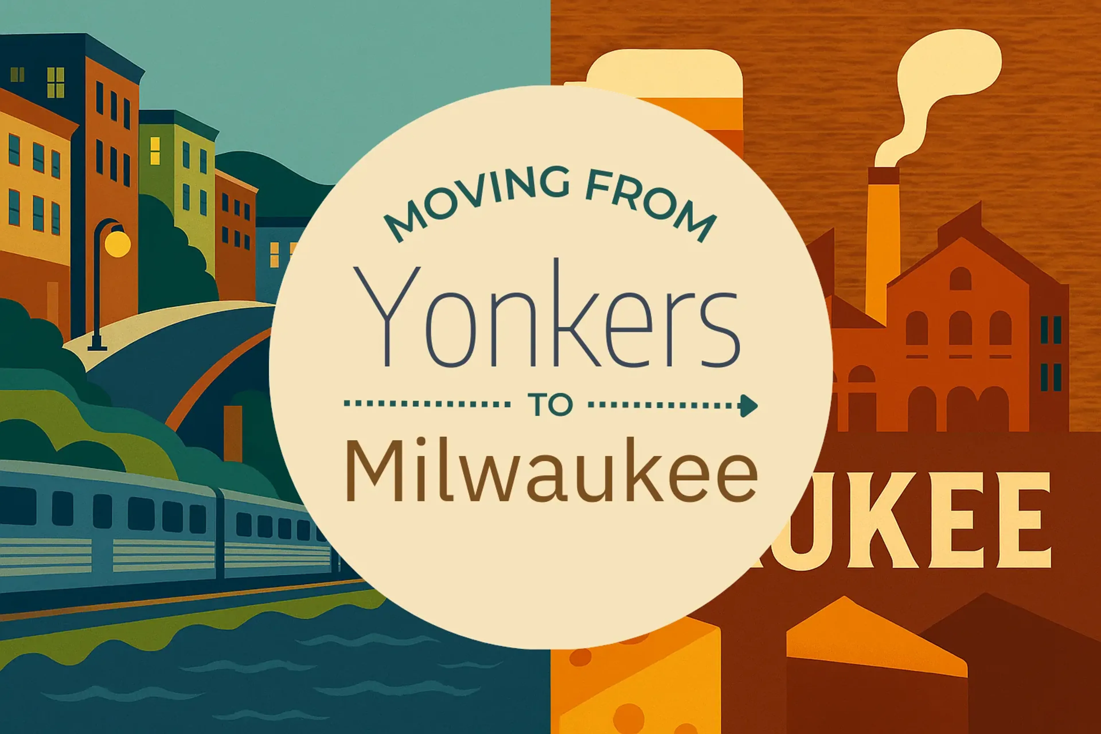 Side-by-side comparison of Yonkers to Milwaukee moving companies