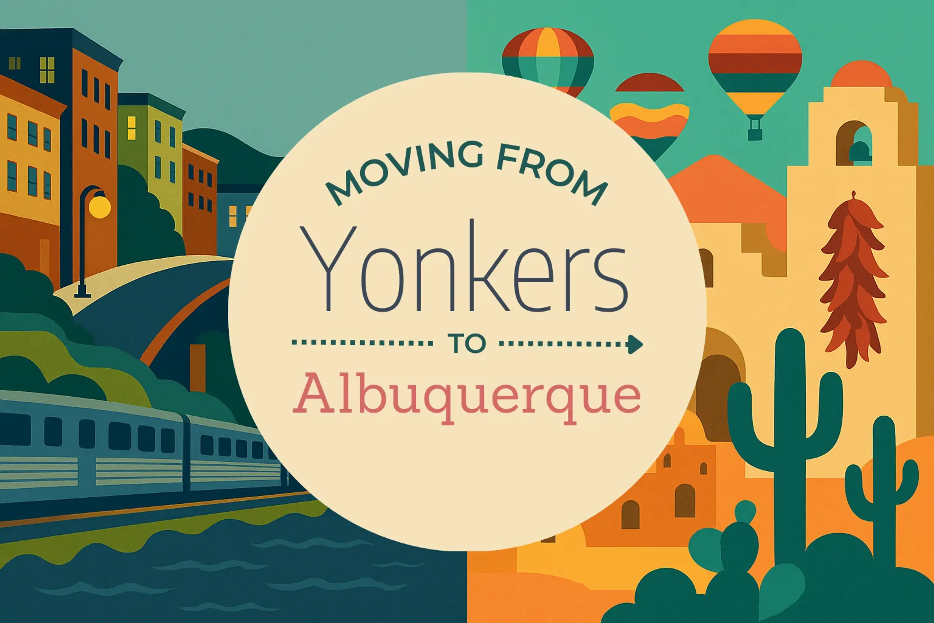 Side-by-side comparison of Yonkers to Albuquerque moving companies