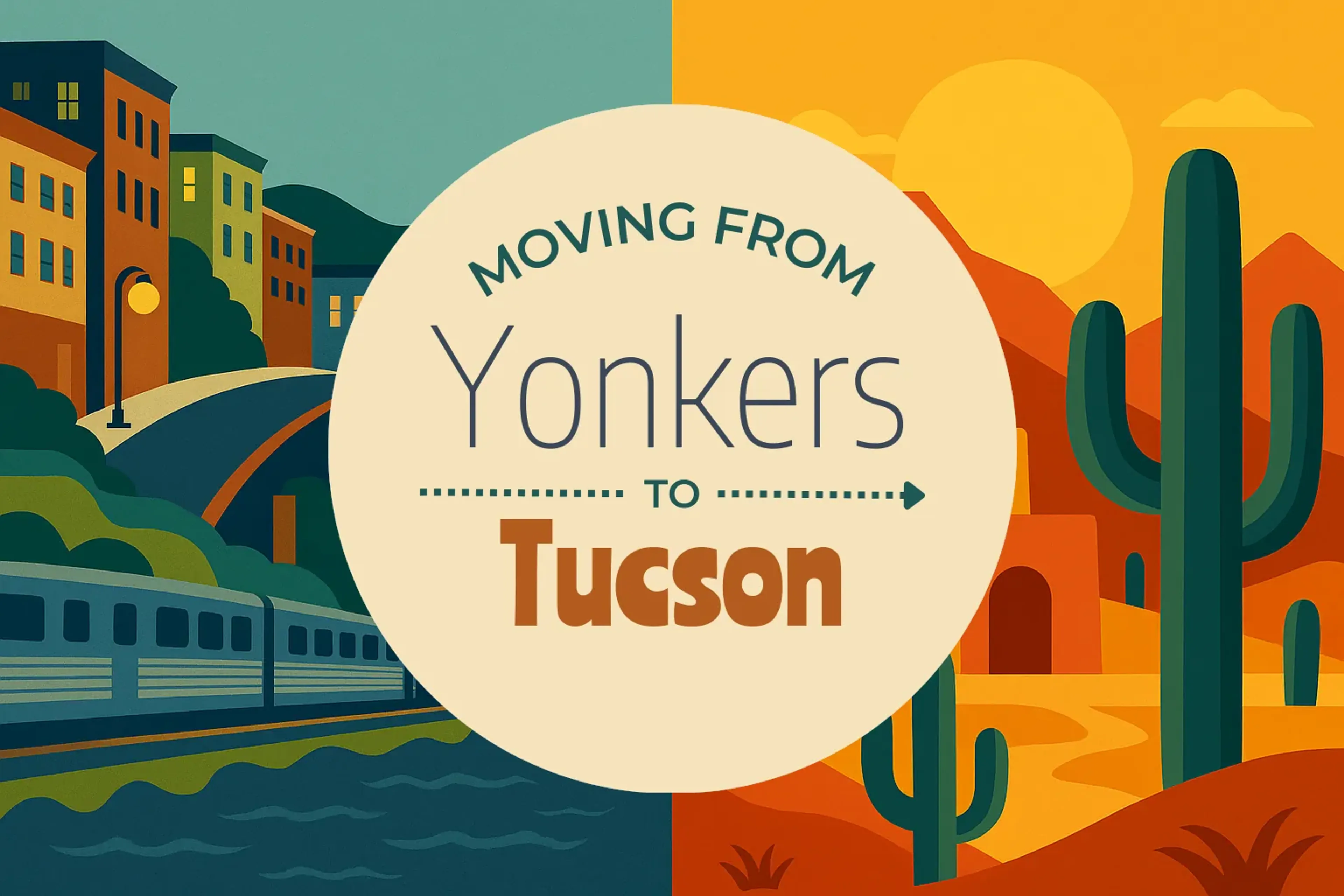 Side-by-side comparison of Yonkers to Tucson moving companies