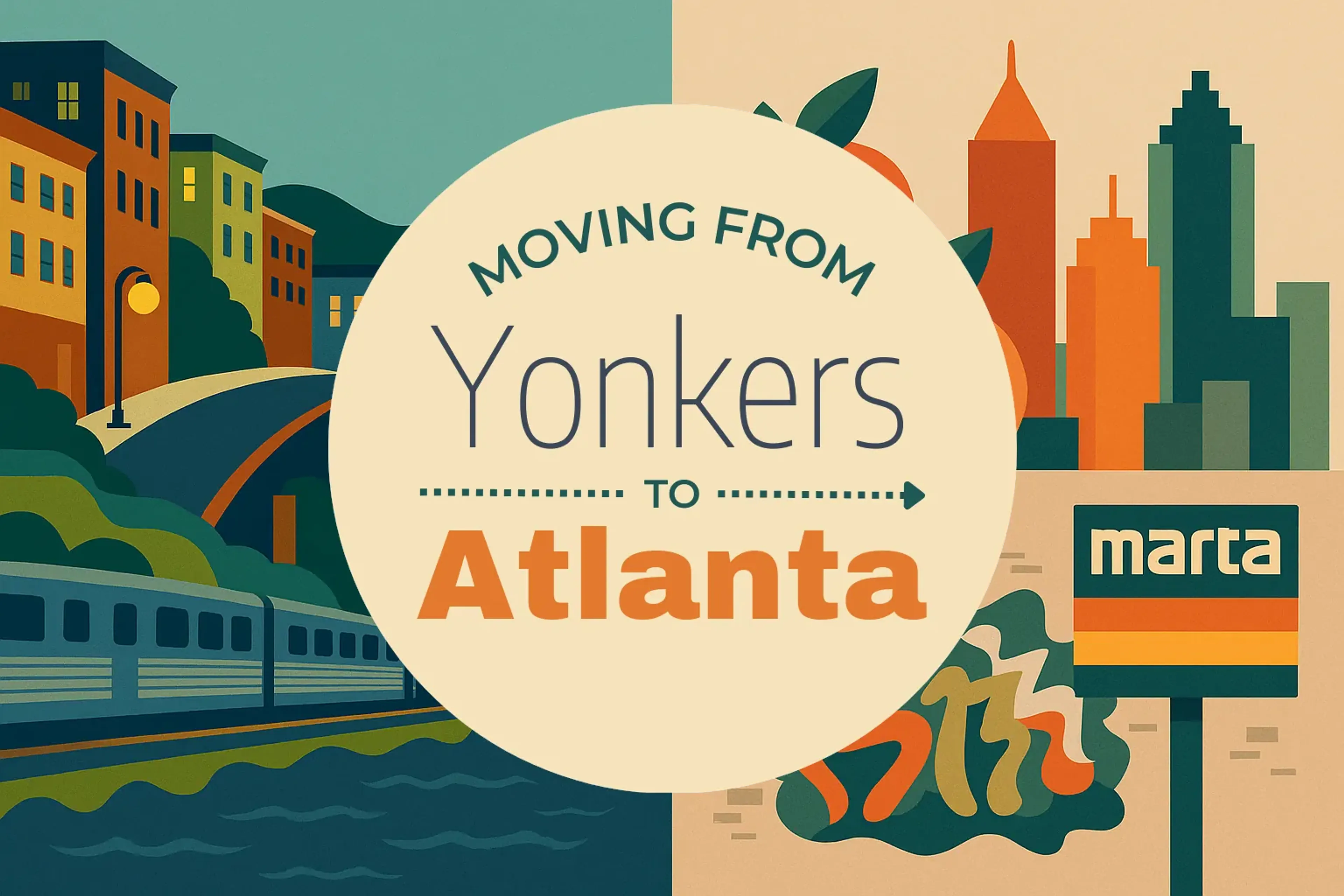 Side-by-side comparison of Yonkers to Atlanta moving companies