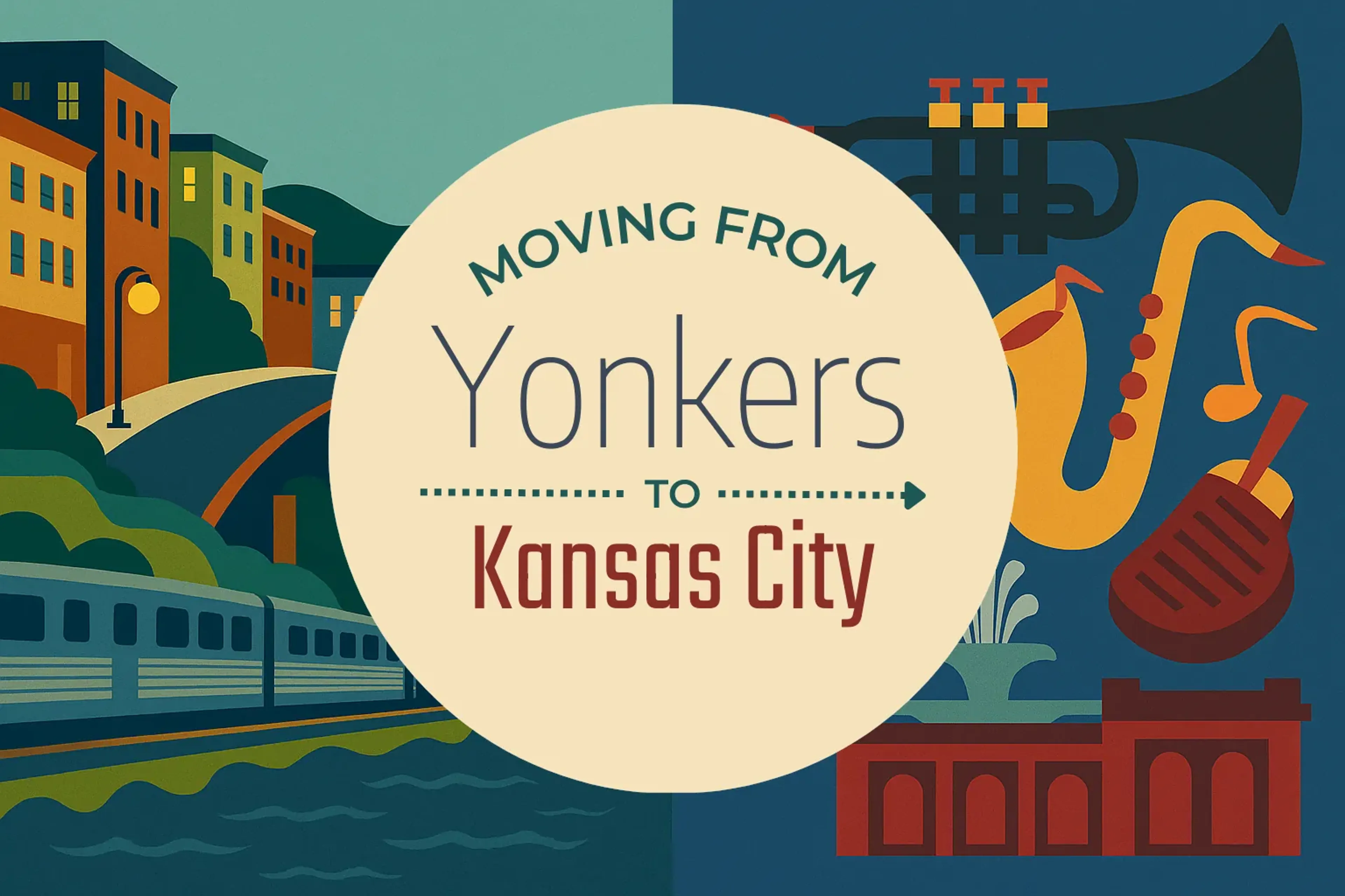 Side-by-side comparison of Yonkers to Kansas City moving companies