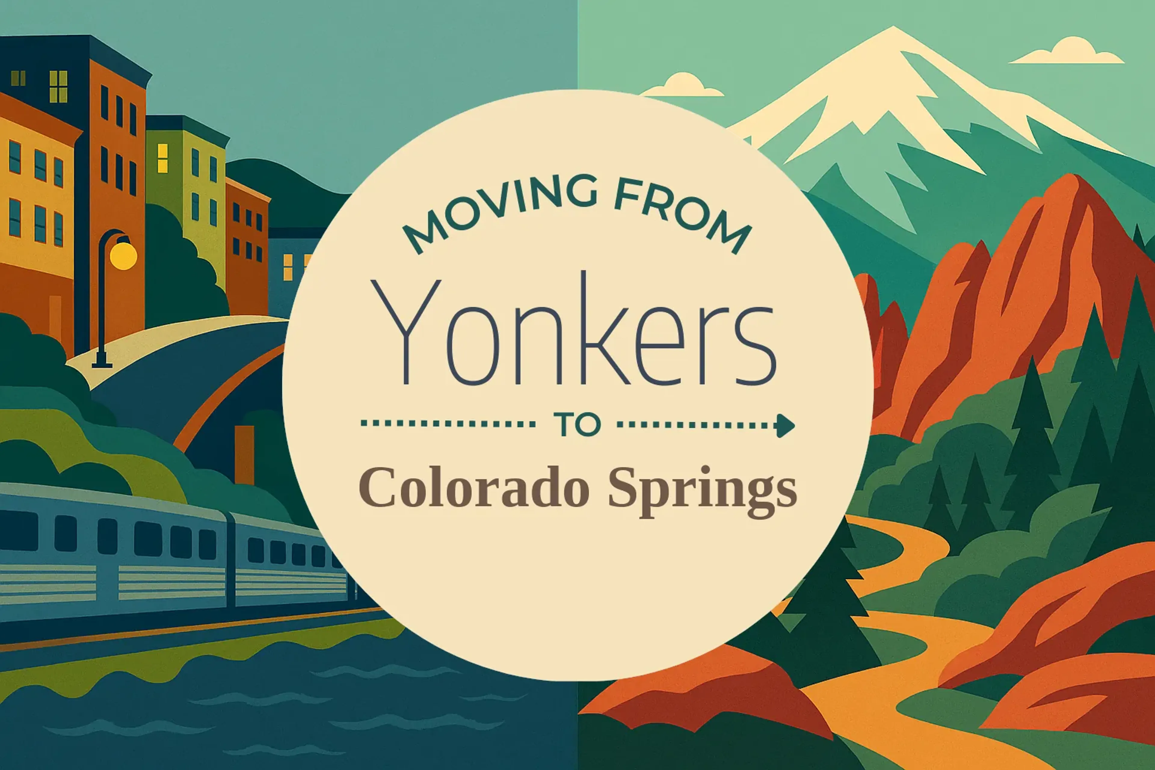 Side-by-side comparison of Yonkers to Colorado Springs moving companies