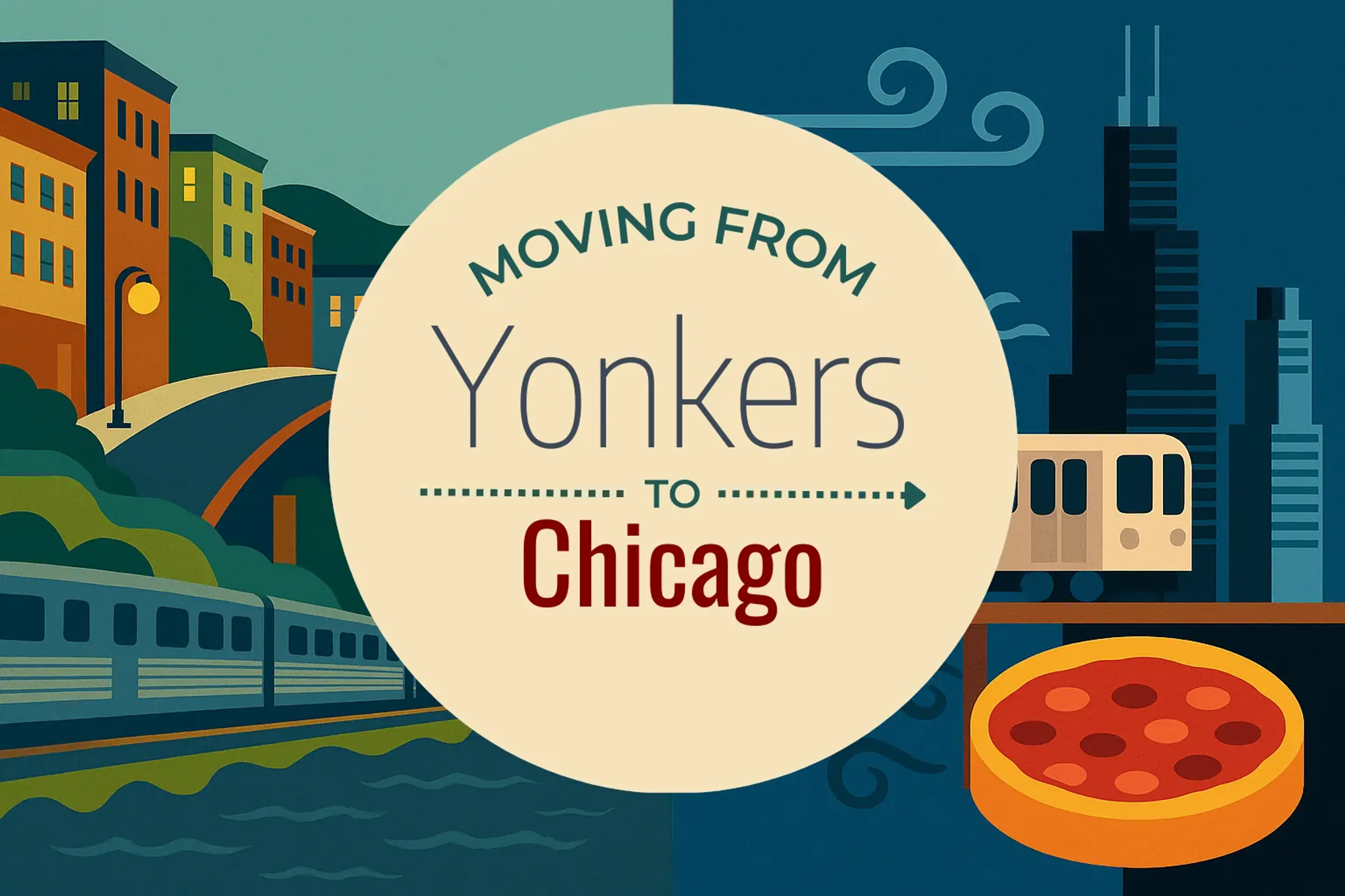 Side-by-side comparison of Yonkers to Chicago moving companies