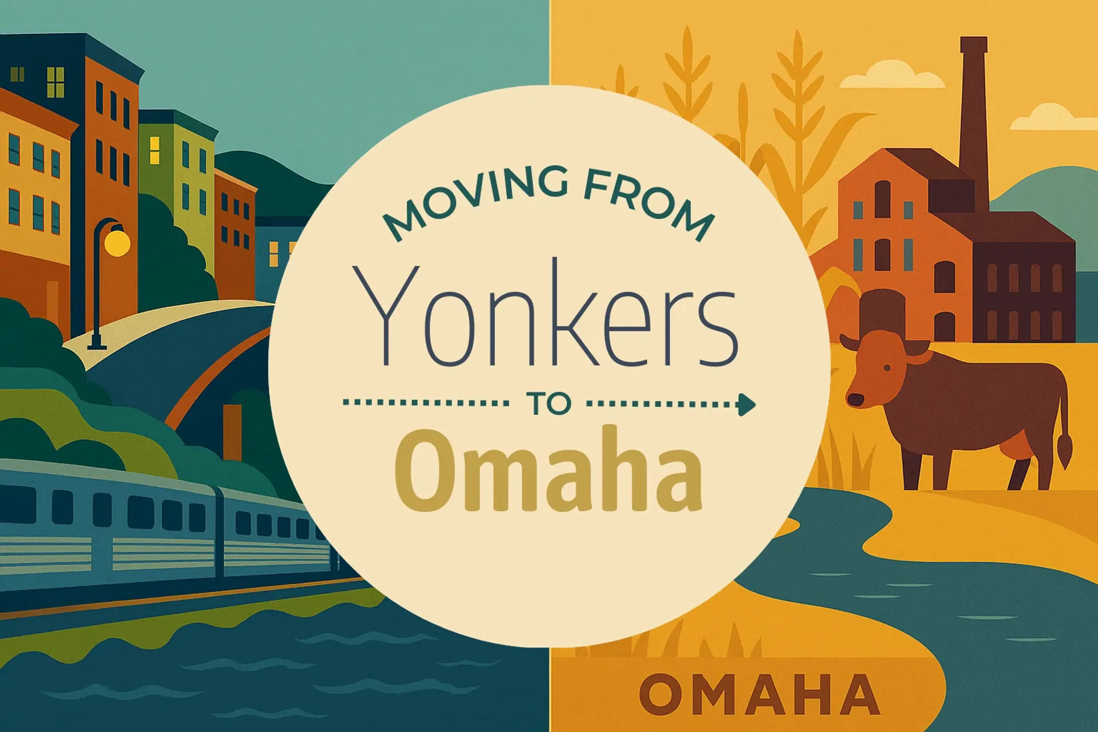 Side-by-side comparison of Yonkers to Omaha moving companies