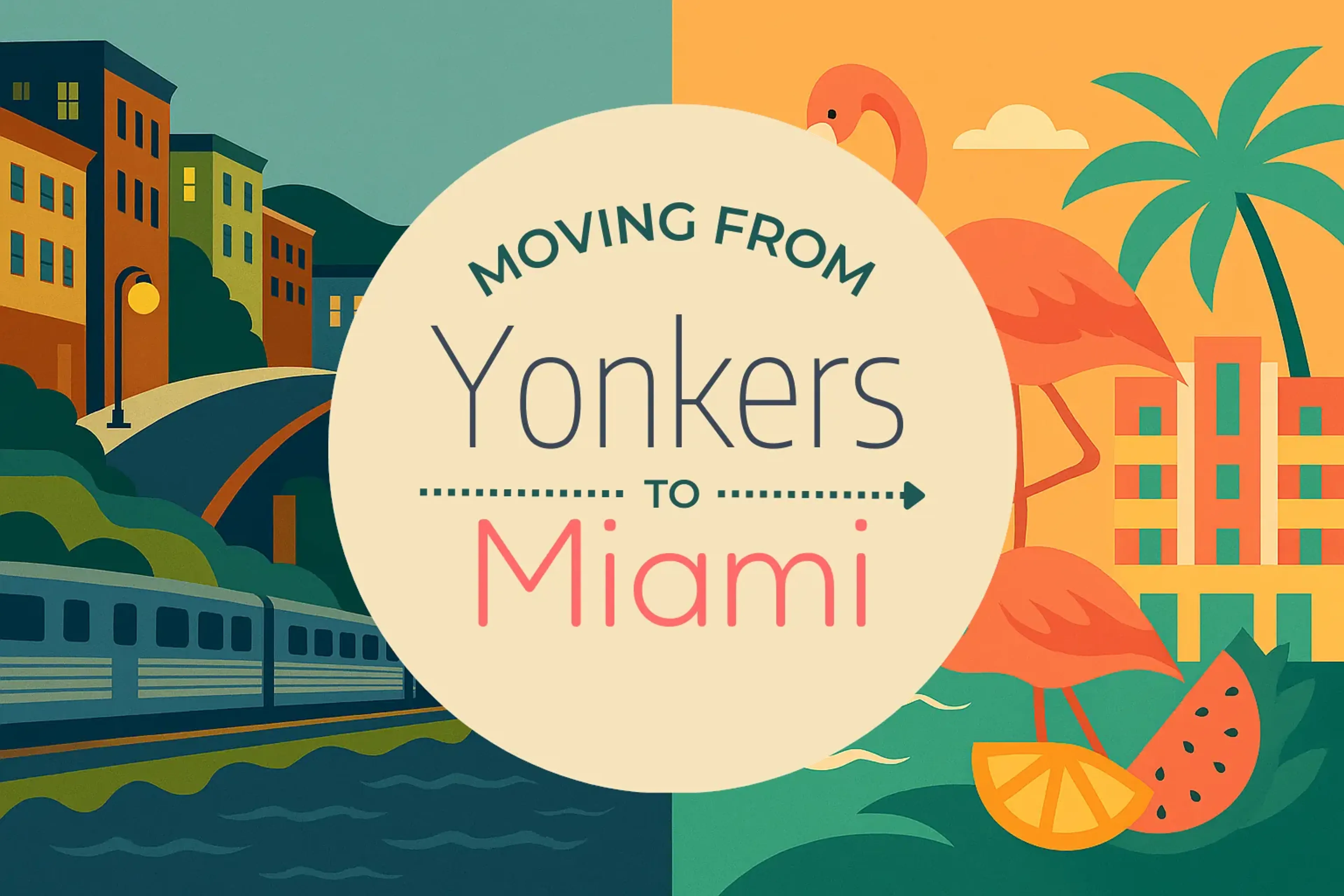 Side-by-side comparison of Yonkers to Miami moving companies