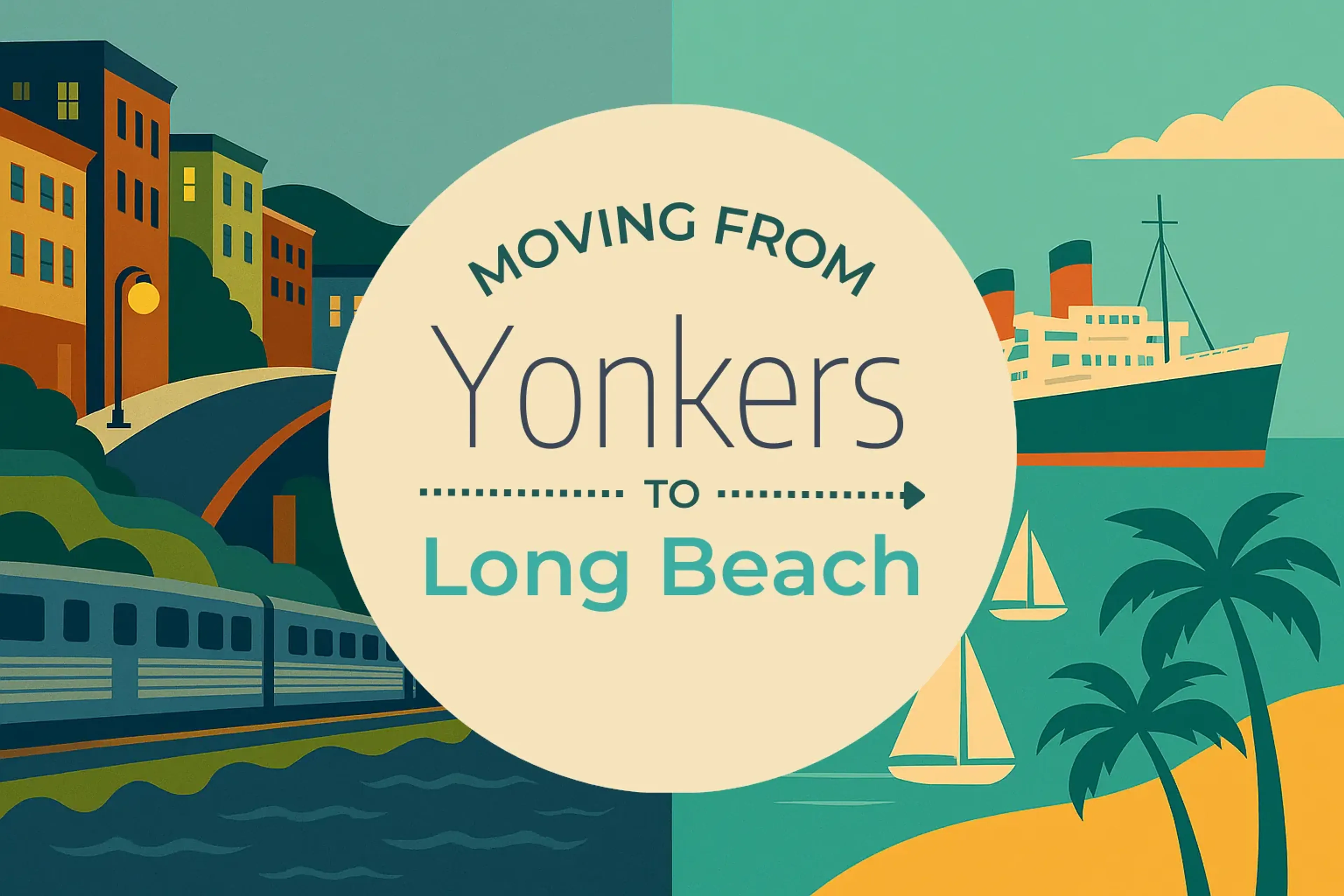 Side-by-side comparison of Yonkers to Long Beach moving companies