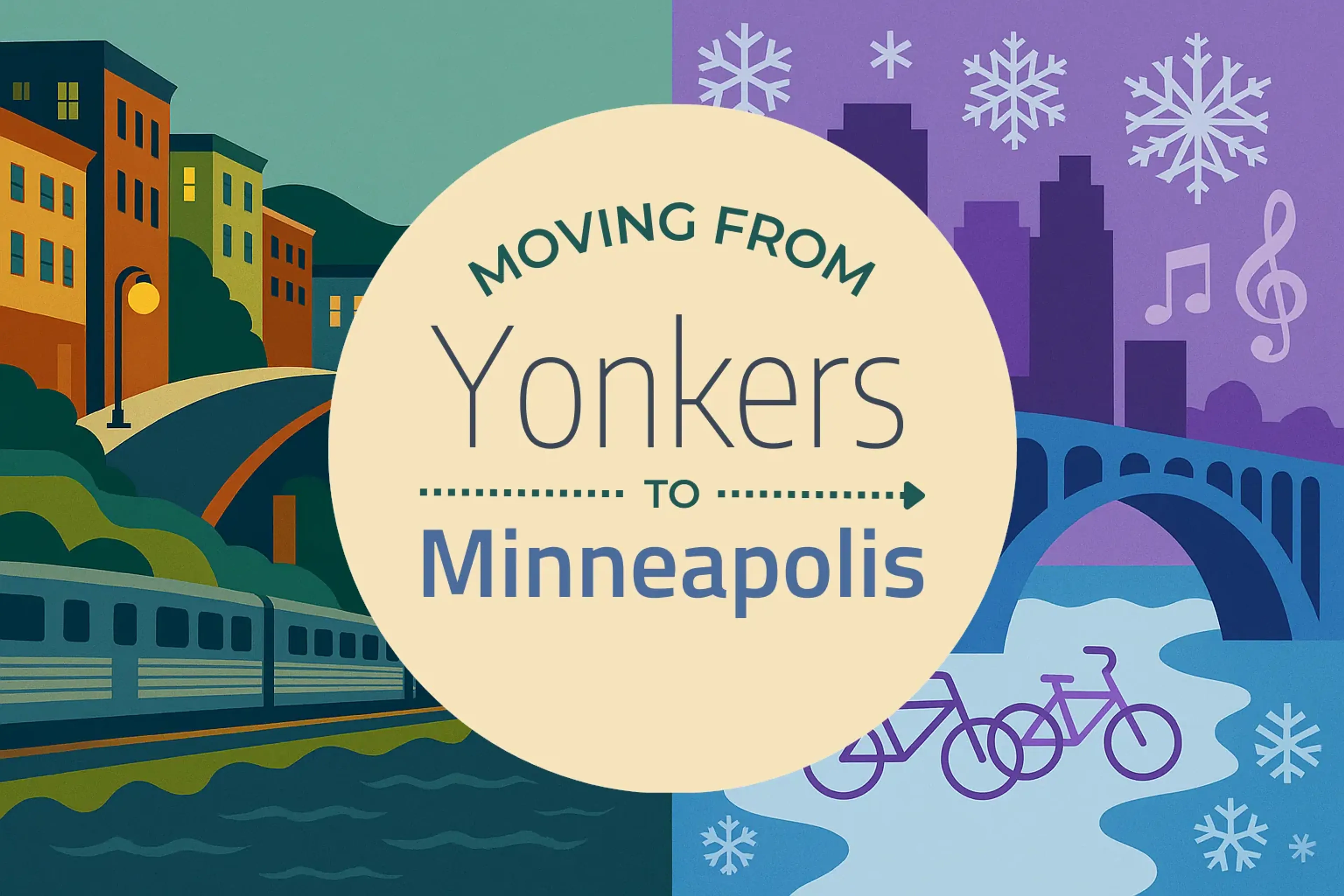 Side-by-side comparison of Yonkers to Minneapolis moving companies