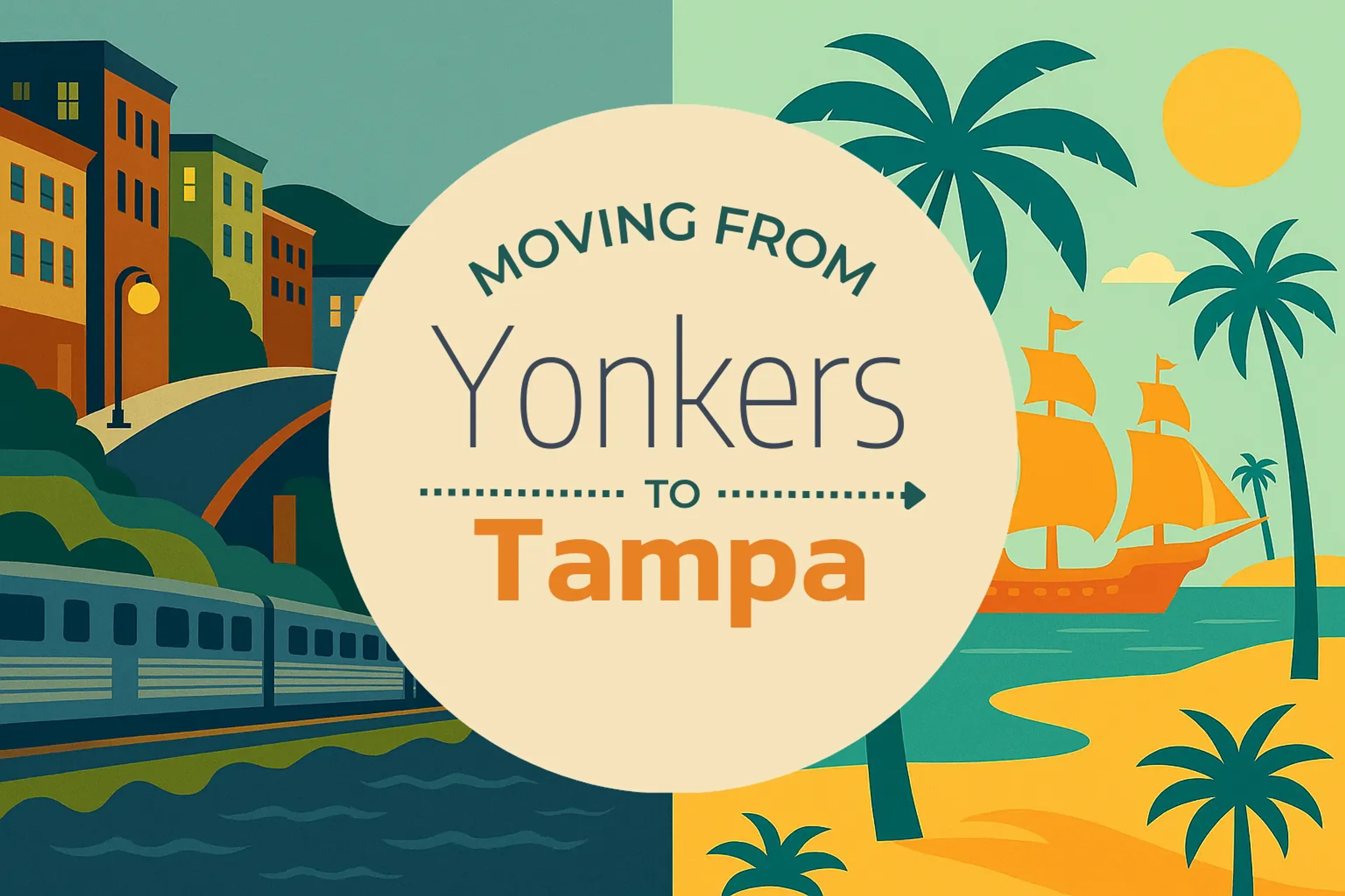 Side-by-side comparison of Yonkers to Tampa moving companies