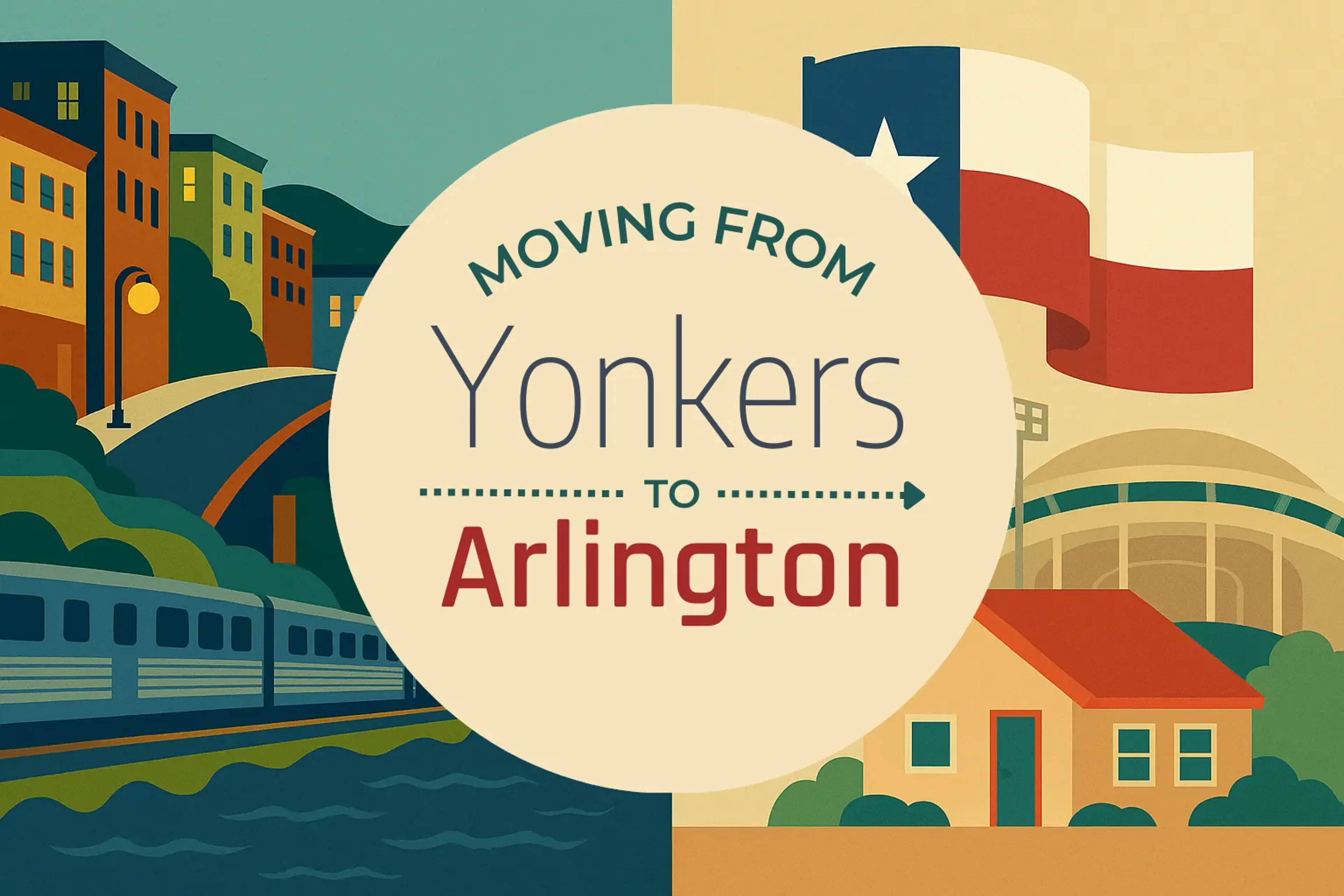 Side-by-side comparison of Yonkers to Arlington moving companies
