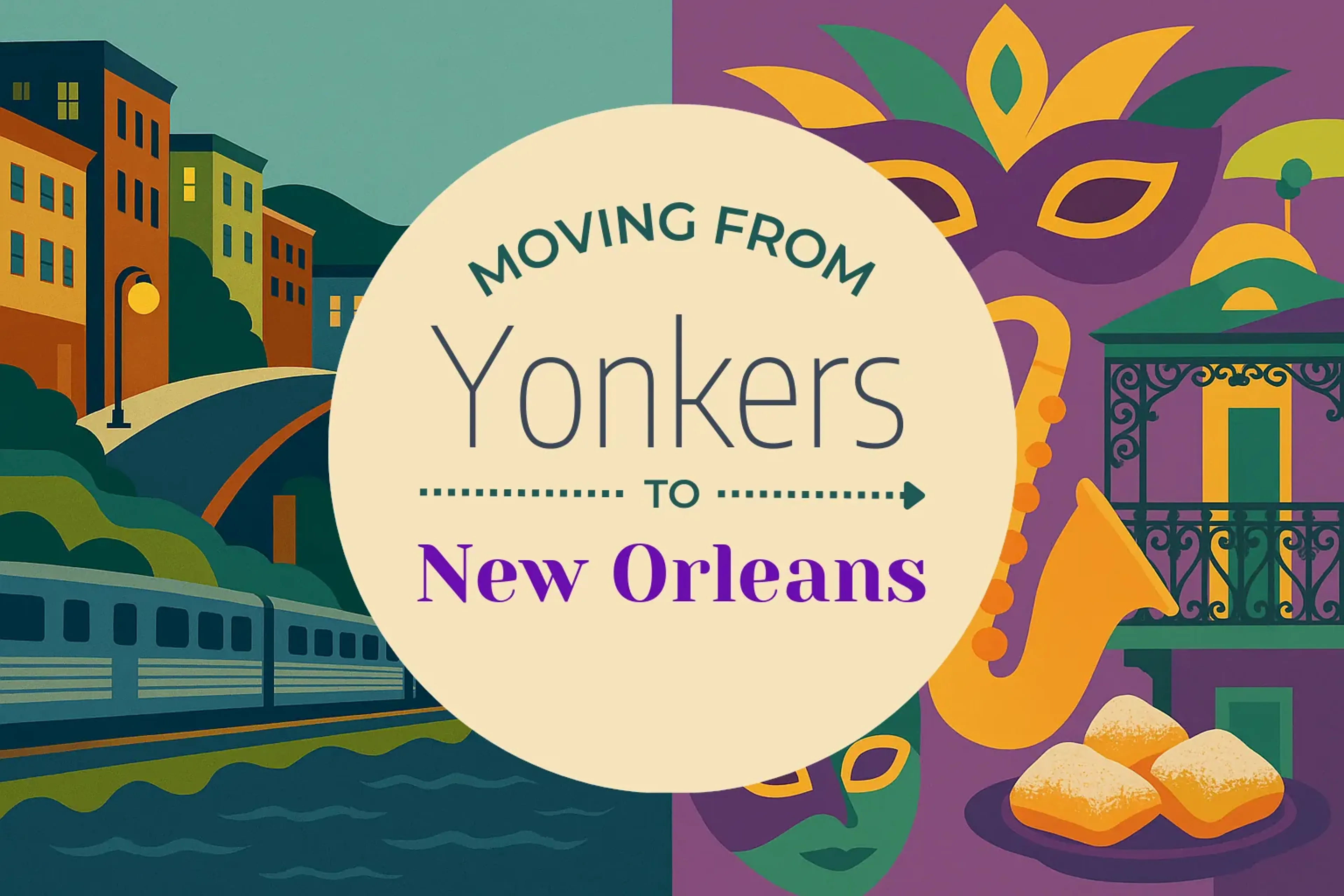 Side-by-side comparison of Yonkers to New Orleans moving companies