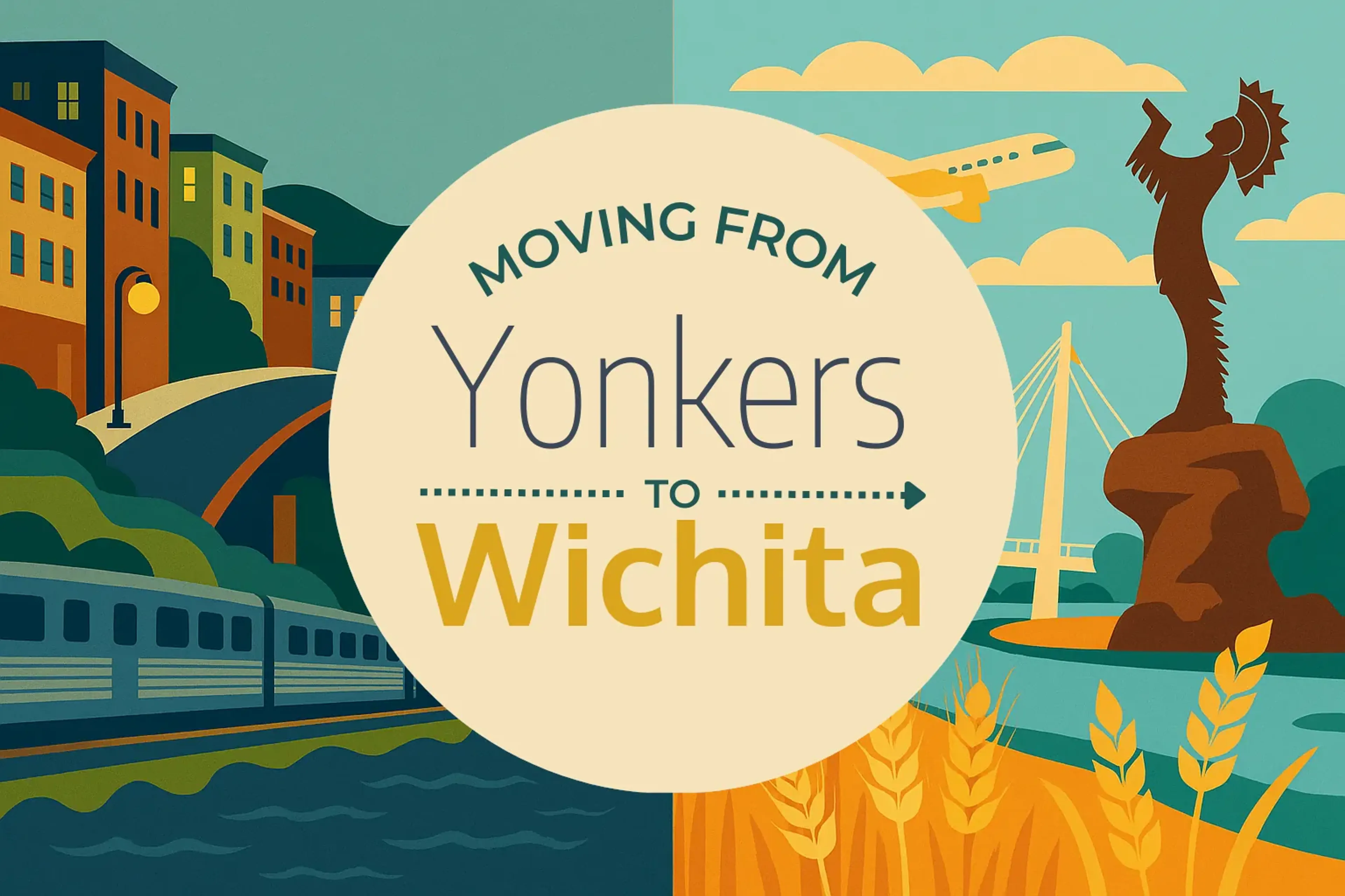 Side-by-side comparison of Yonkers to Wichita moving companies