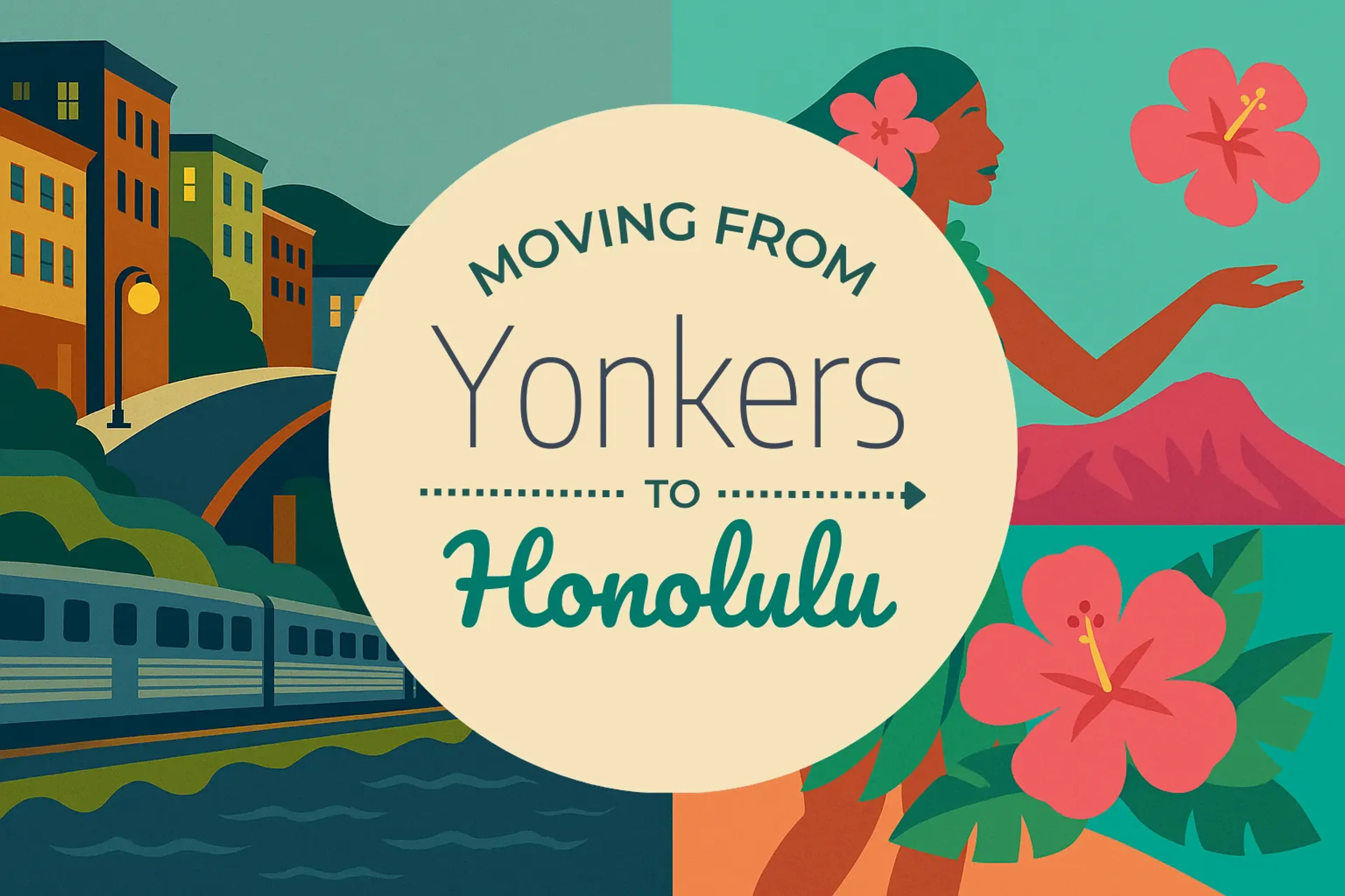 Side-by-side comparison of Yonkers to Honolulu moving companies