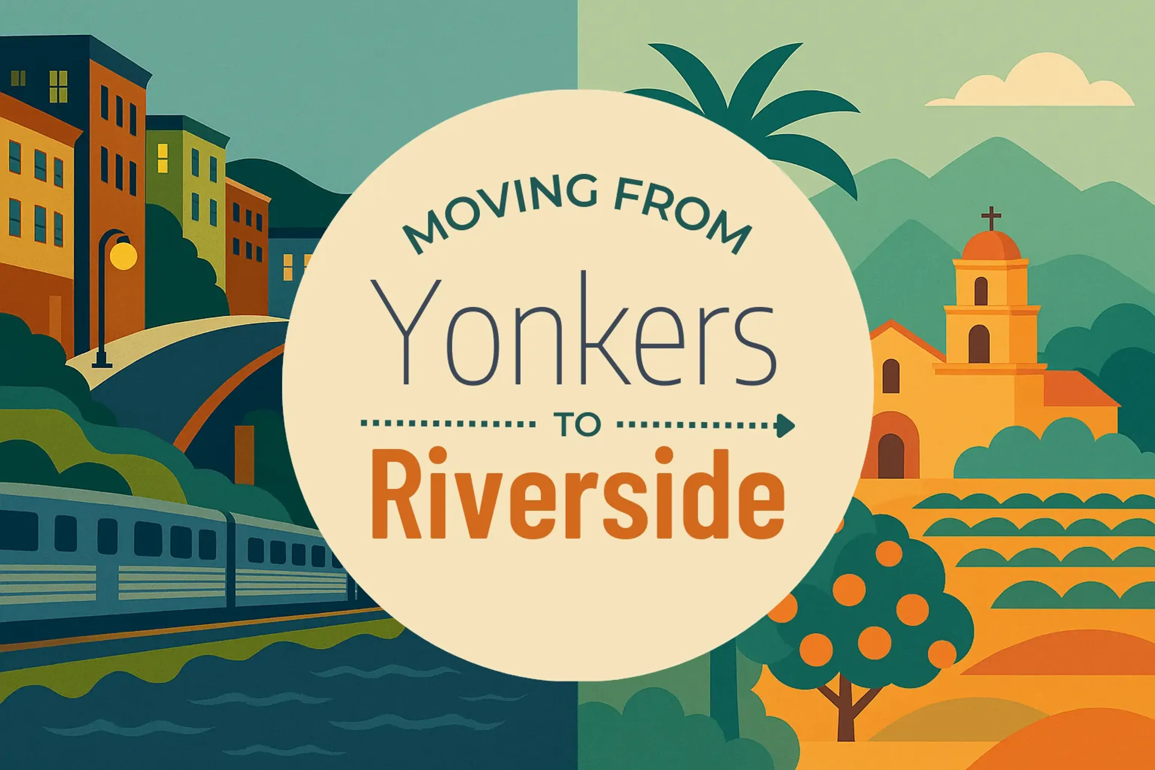 Side-by-side comparison of Yonkers to Riverside moving companies