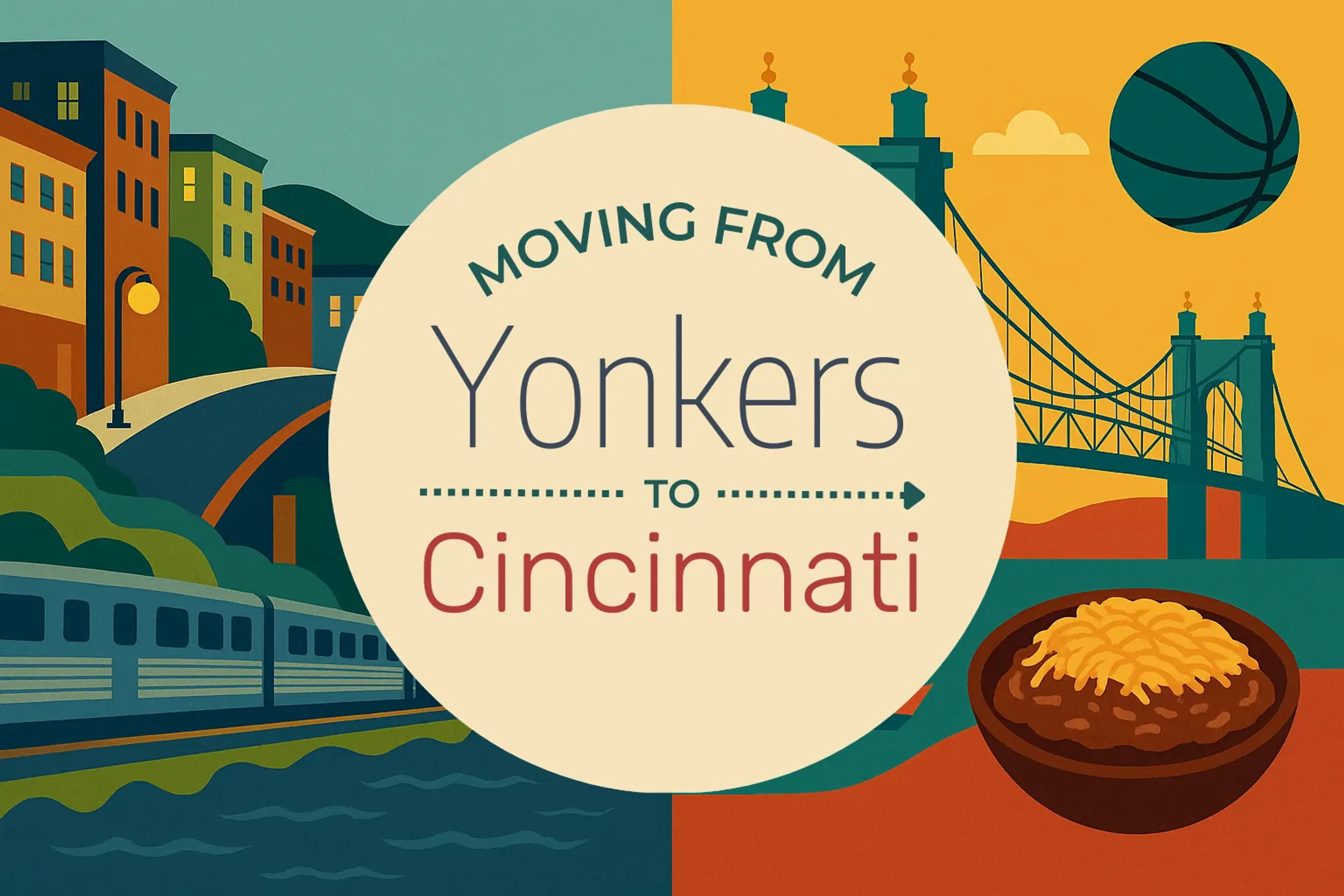 Side-by-side comparison of Yonkers to Cincinnati moving companies