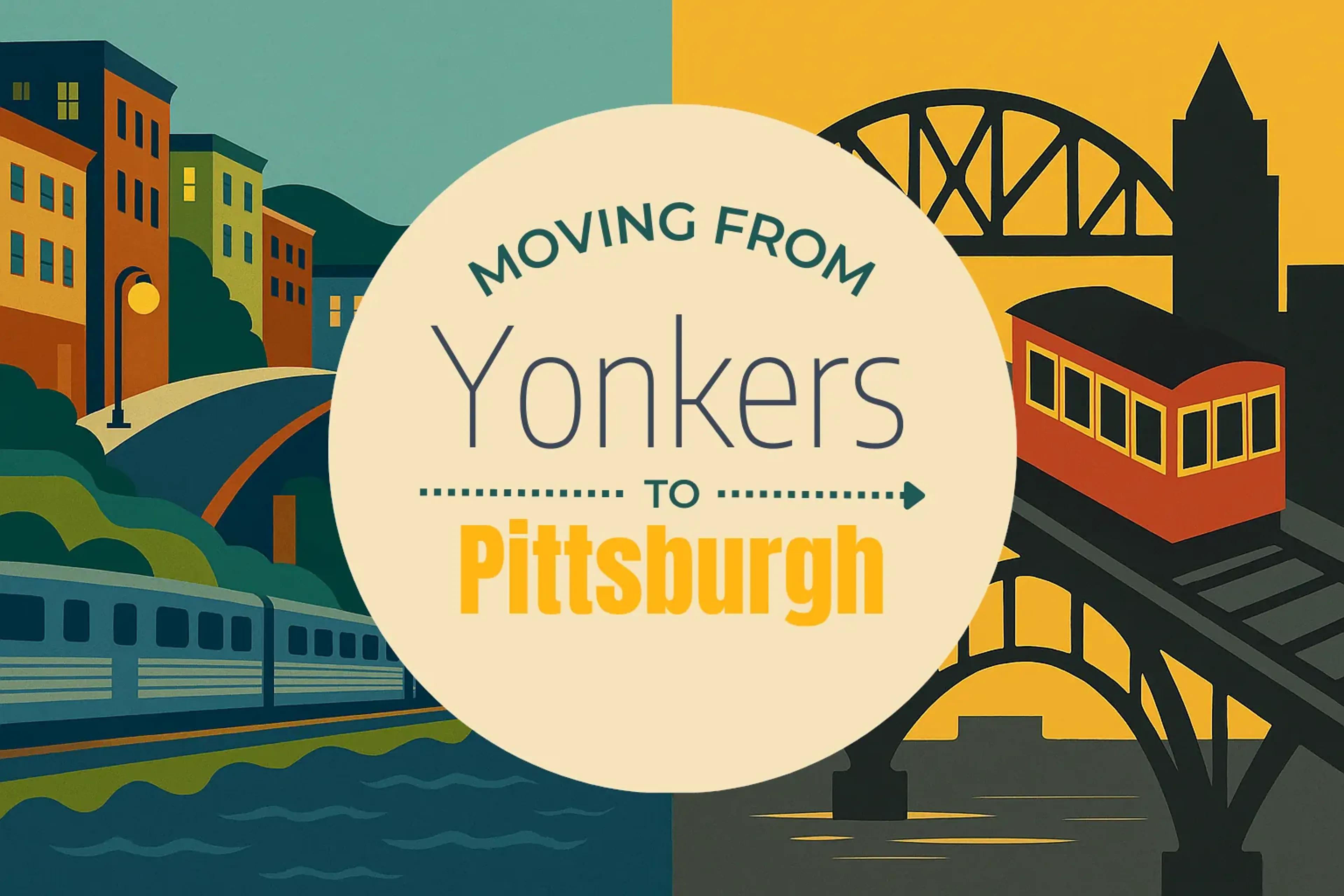 Side-by-side comparison of Yonkers to Pittsburgh moving companies