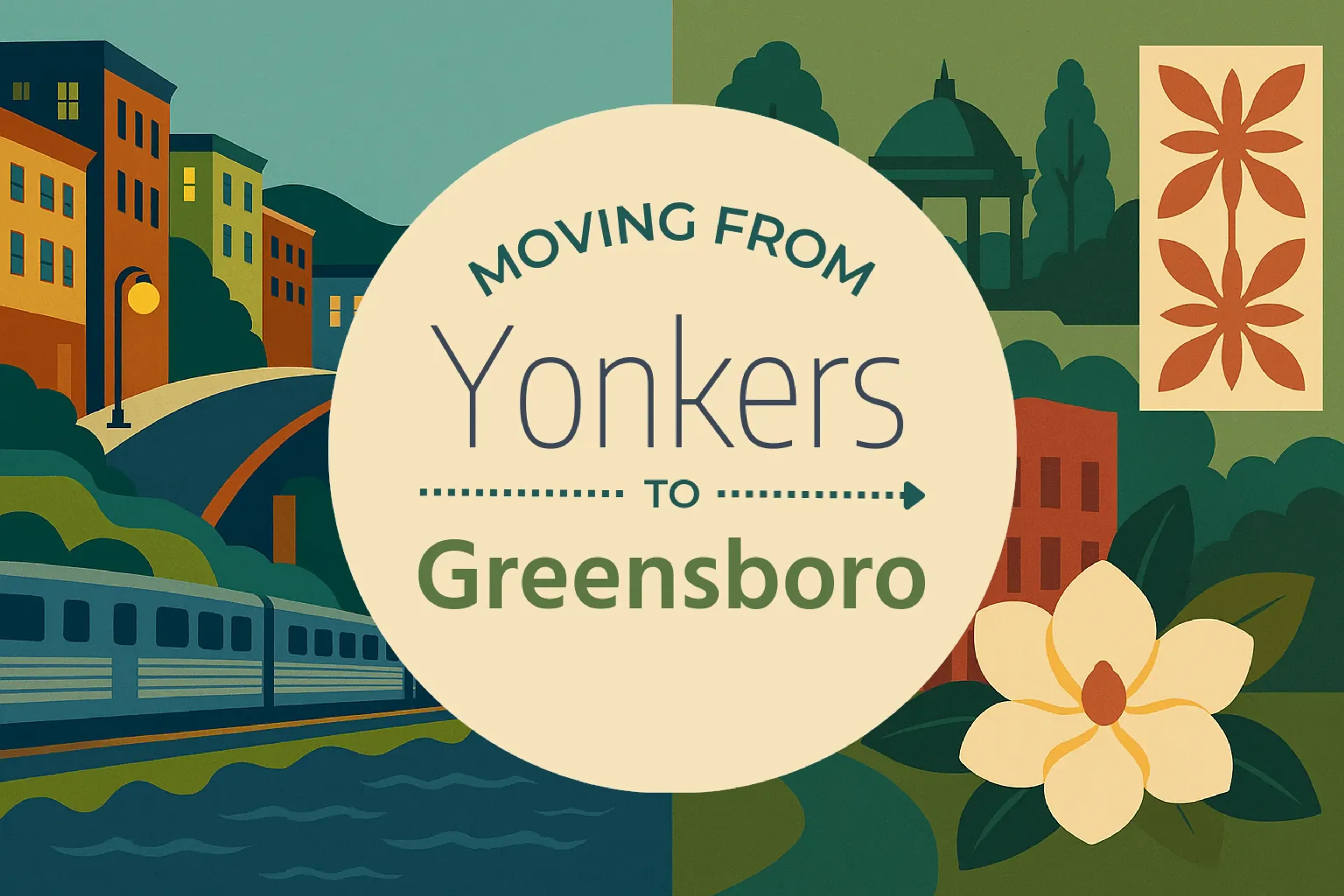 Side-by-side comparison of Yonkers to Greensboro moving companies
