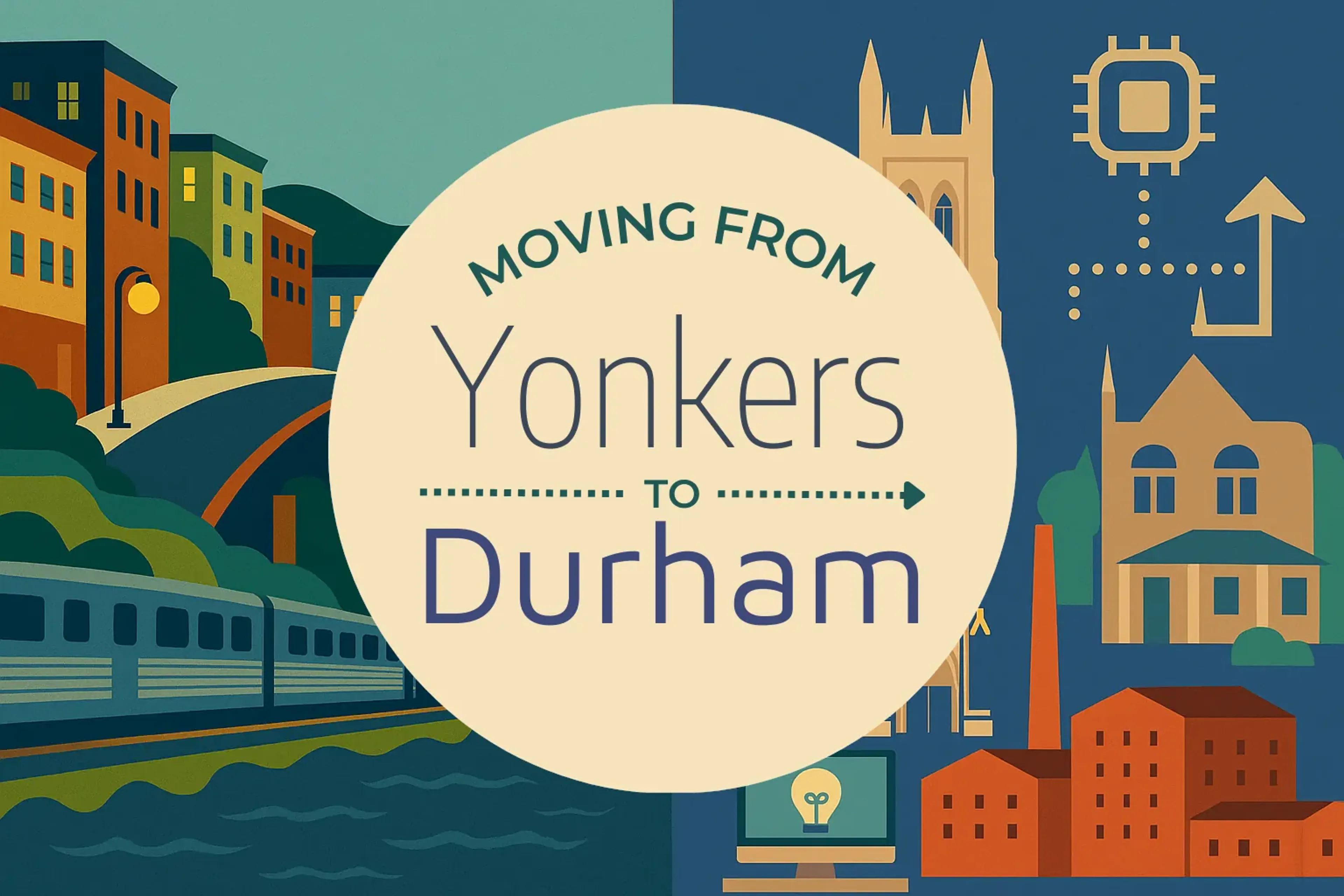 Side-by-side comparison of Yonkers to Durham moving companies