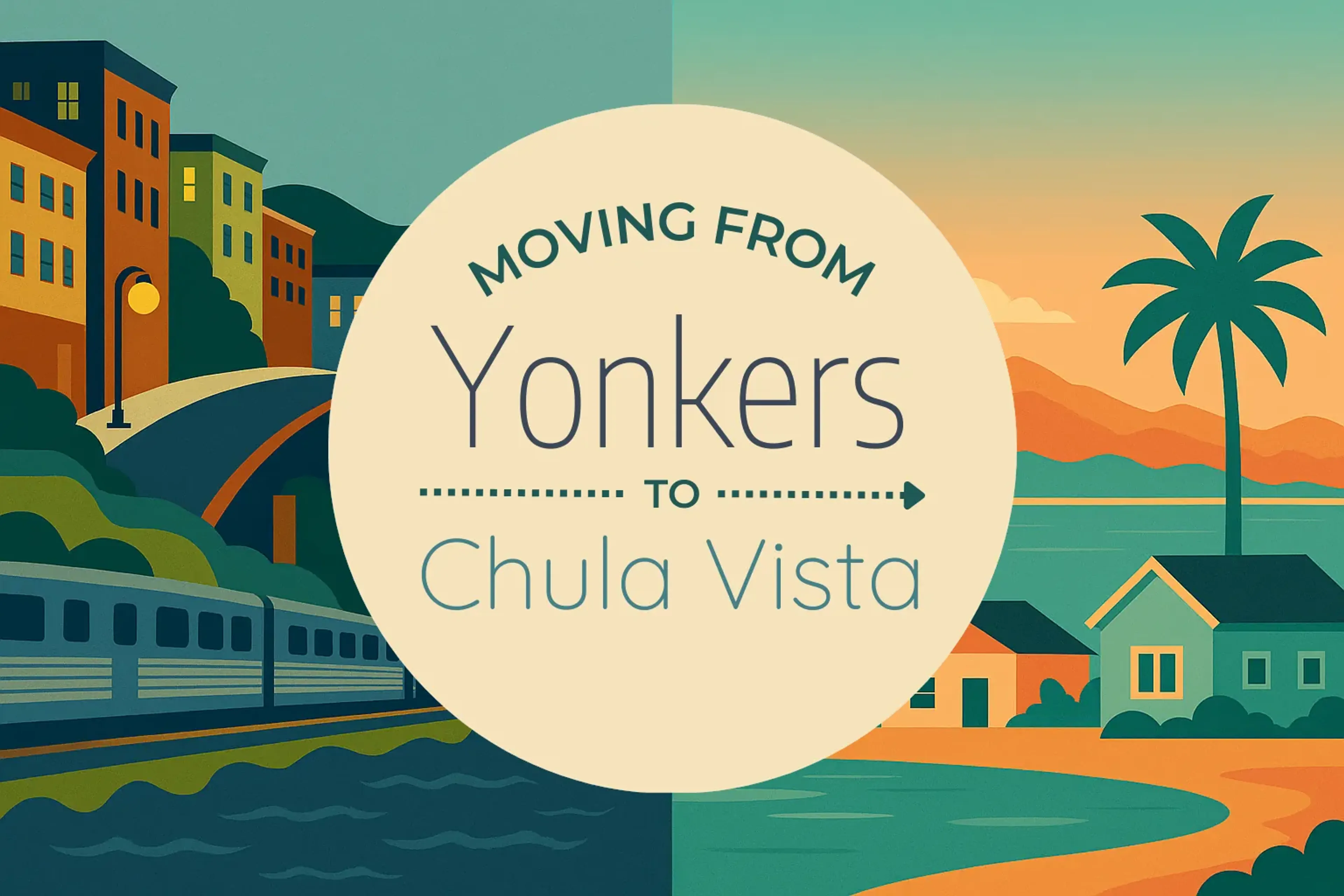 Side-by-side comparison of Yonkers to Chula Vista moving companies
