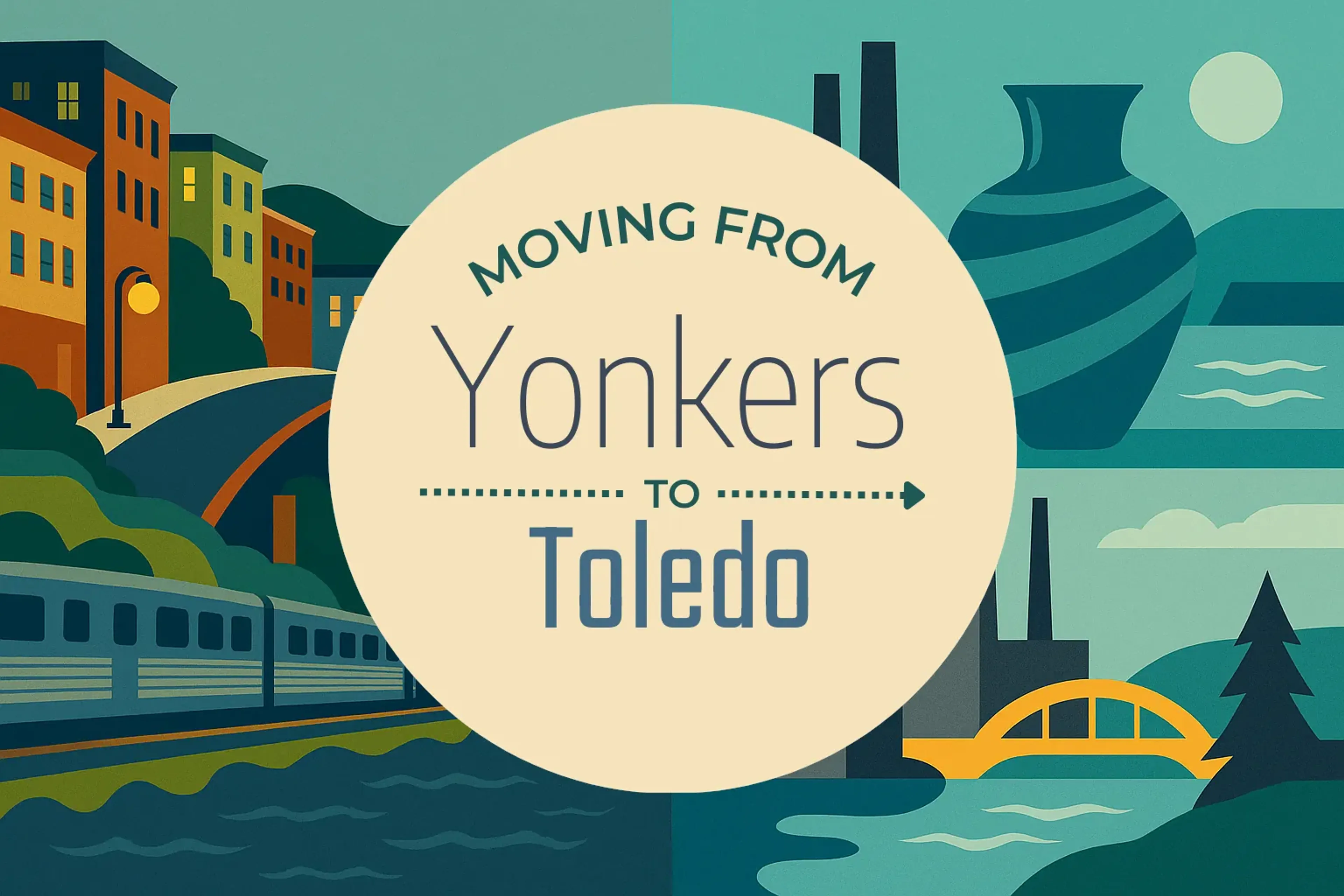Side-by-side comparison of Yonkers to Toledo moving companies