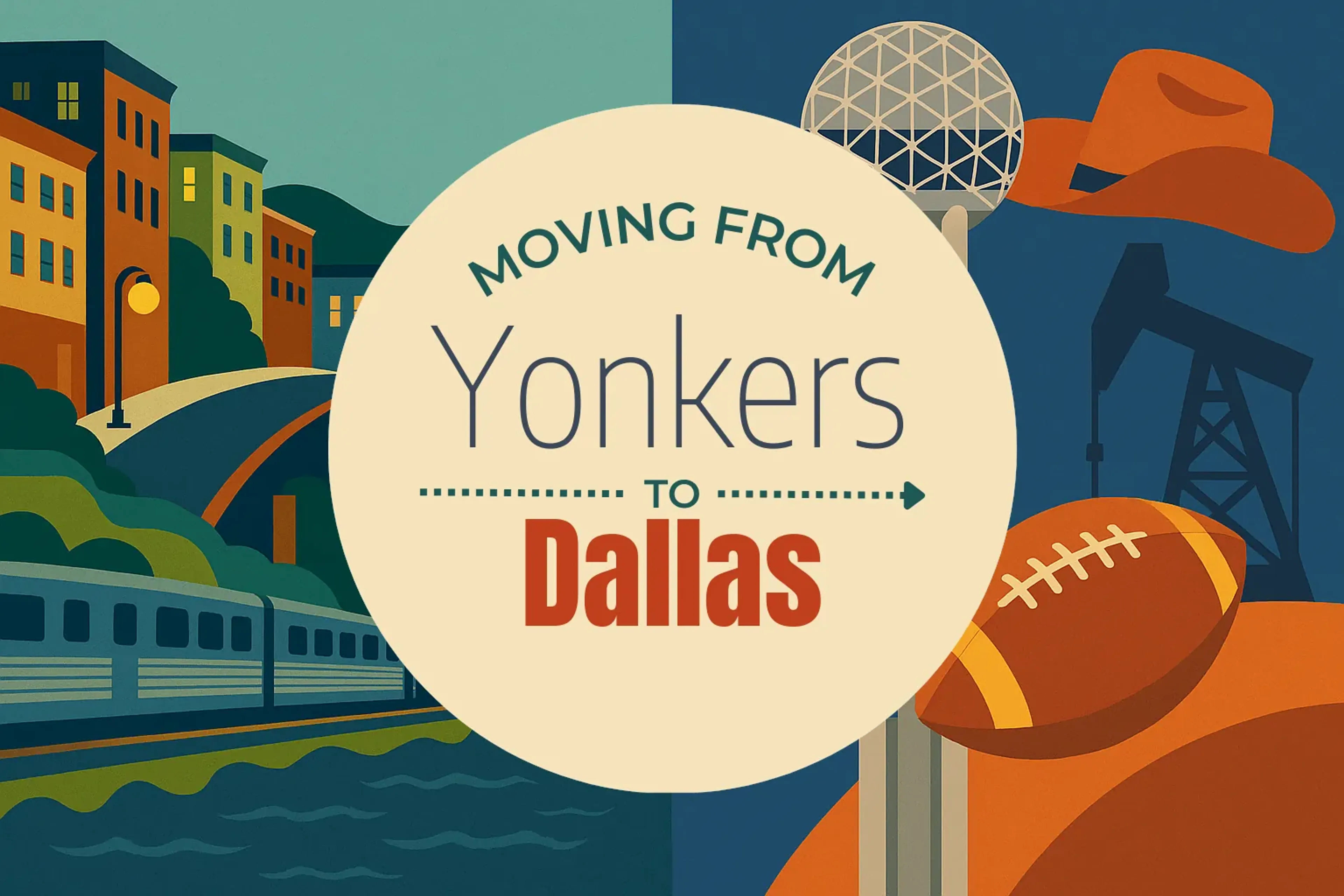 Side-by-side comparison of Yonkers to Dallas moving companies