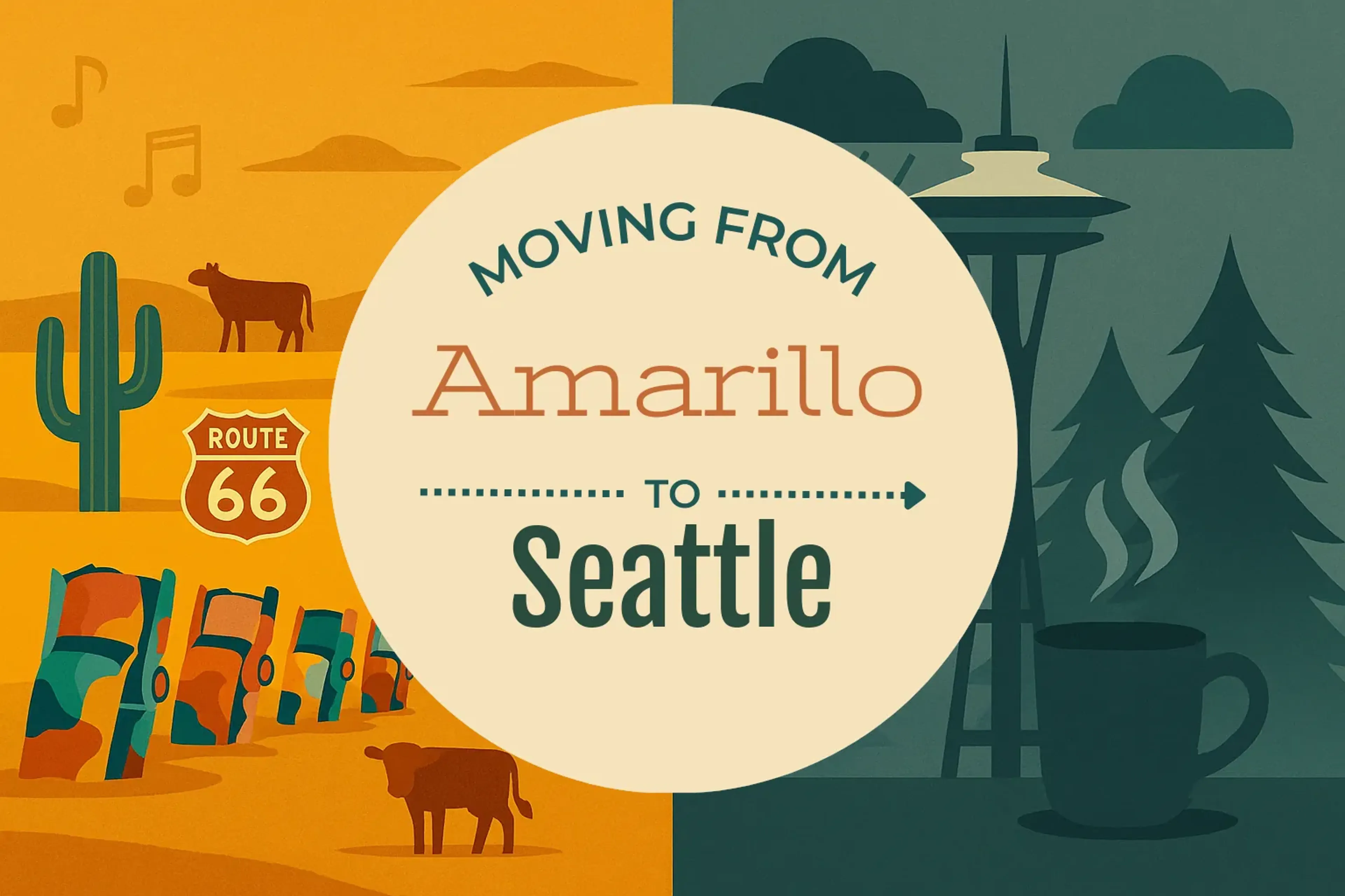 Side-by-side comparison of Amarillo to Seattle moving companies